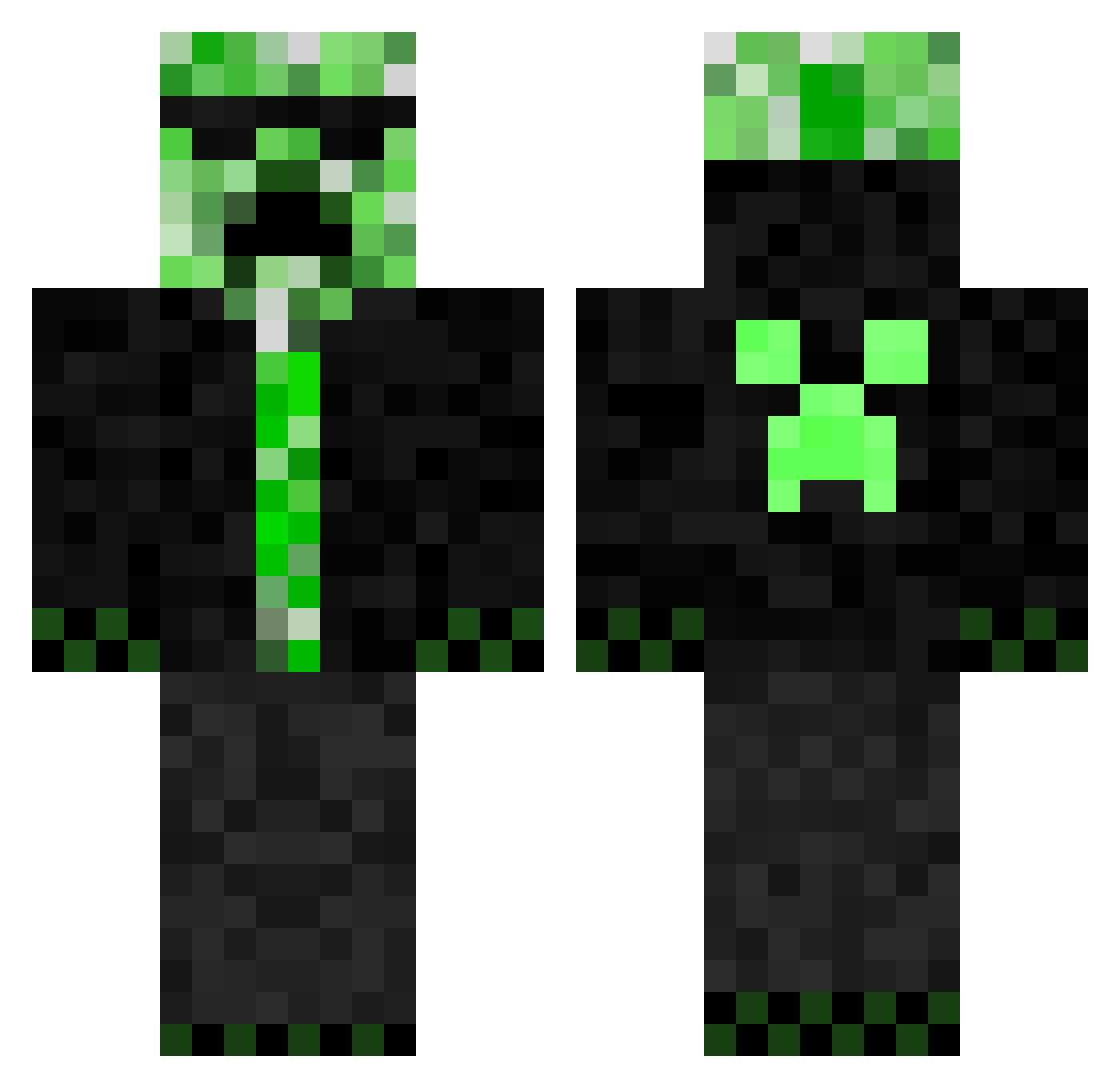 tobi68 Minecraft skin, front and back view