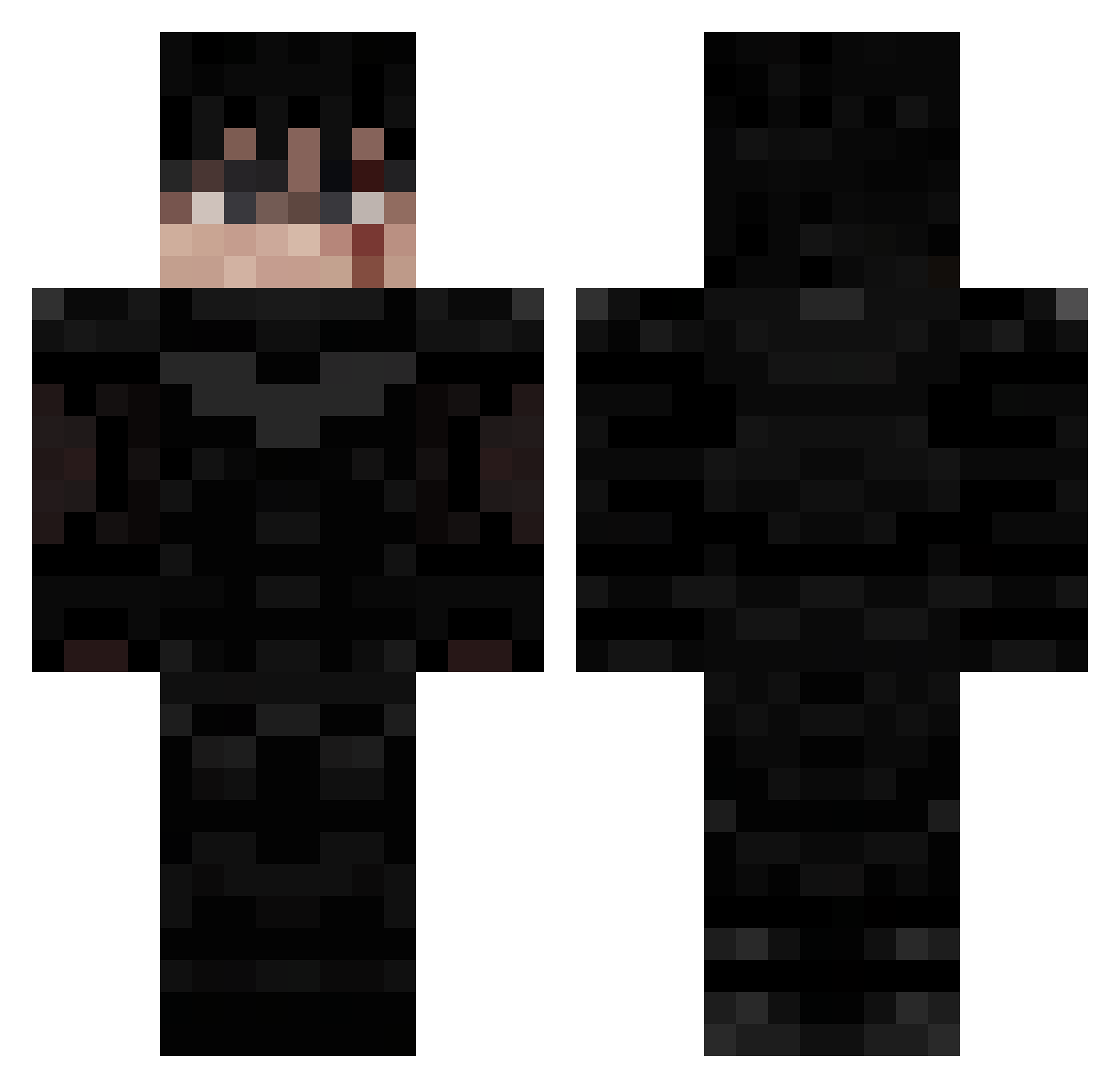 Ryusei_tho Minecraft skin, front and back view