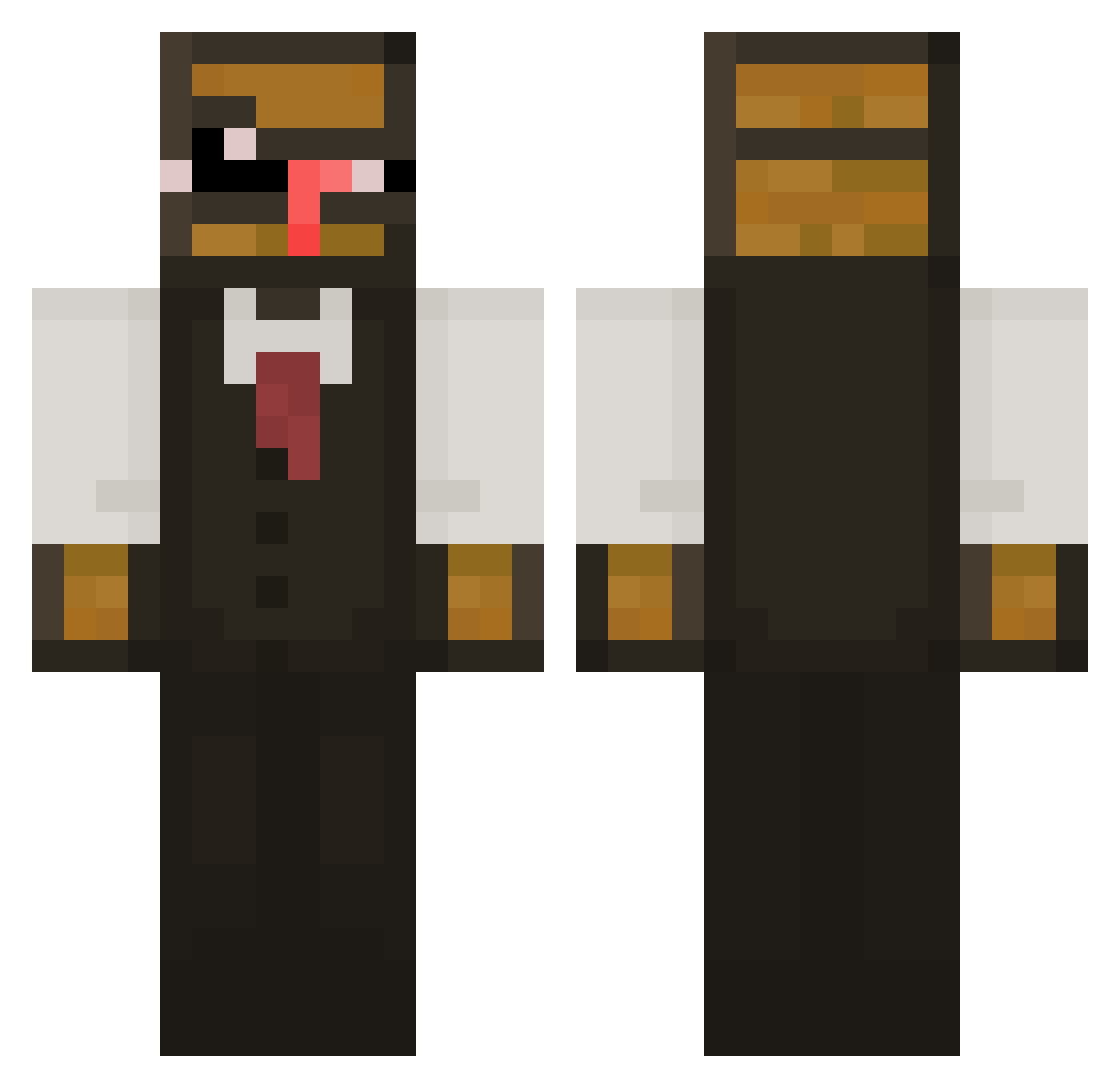 thekingofthesun Minecraft skin, front and back view