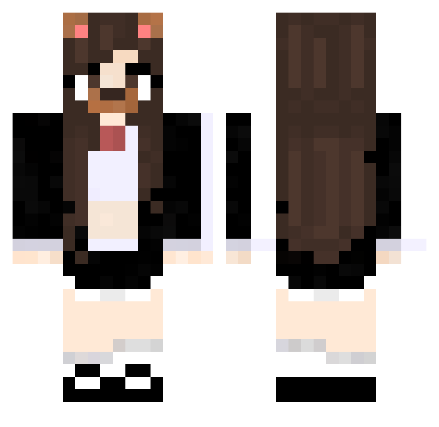 Jerma_985 Minecraft skin, front and back view