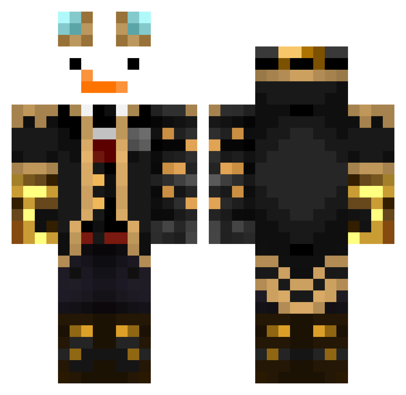 CIU_8 Minecraft skin, front and back view