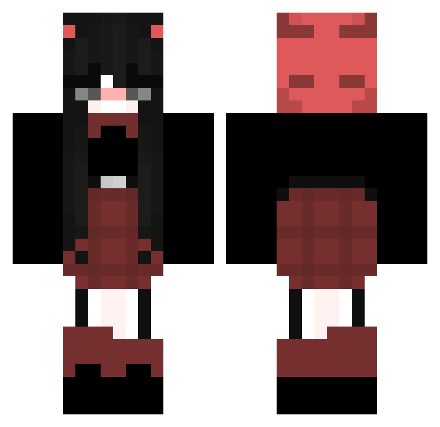 Satadara Minecraft skin, front and back view