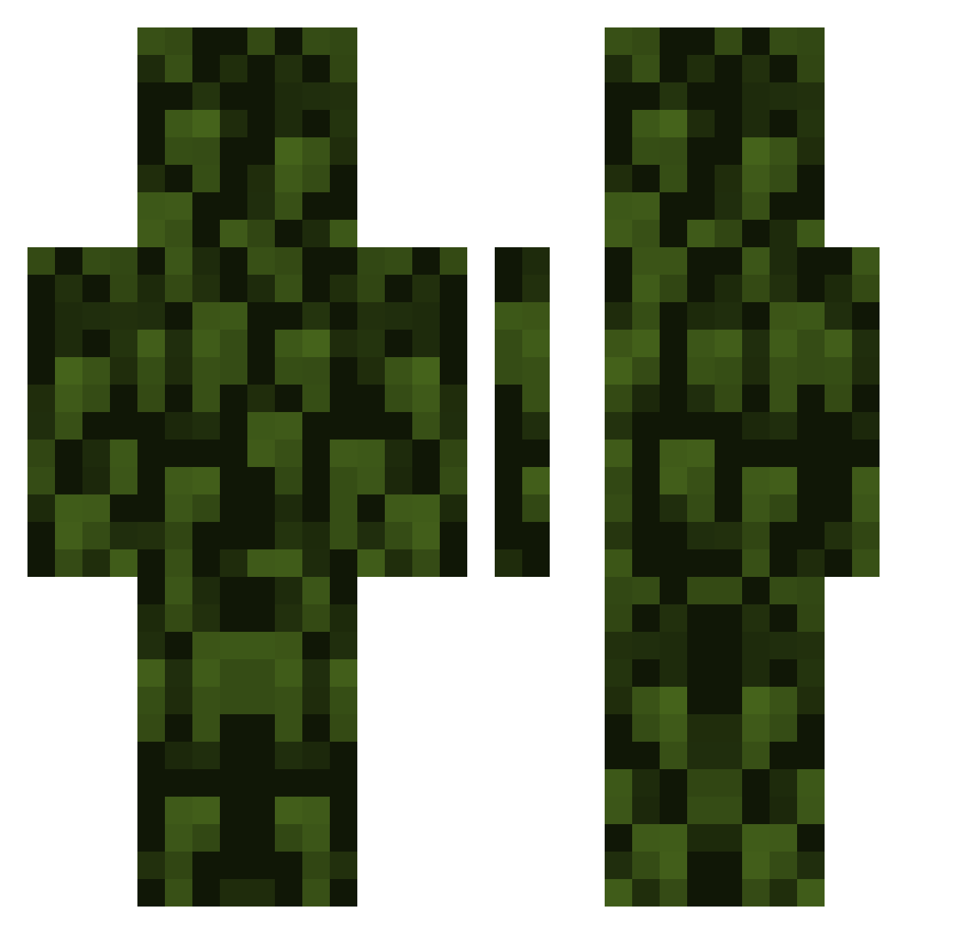 ersegha Minecraft skin, front and back view