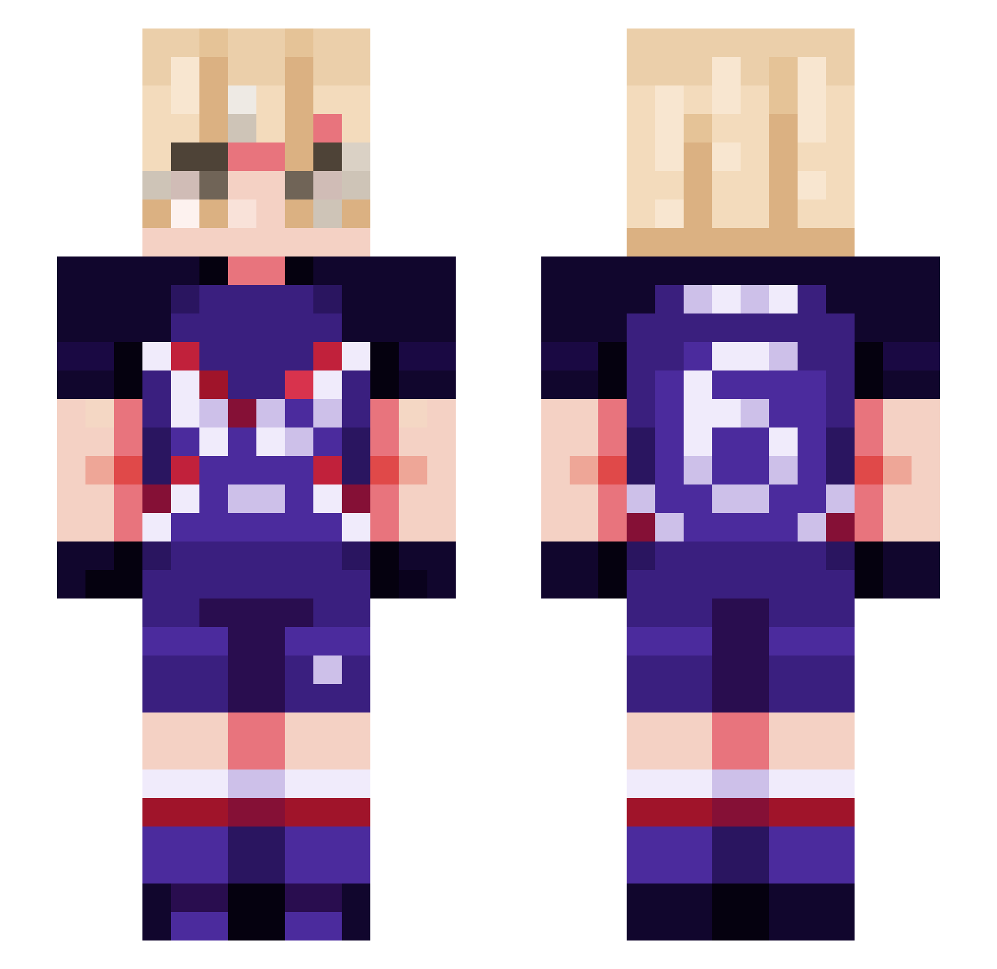 FLOPPCAT0327 Minecraft skin, front and back view