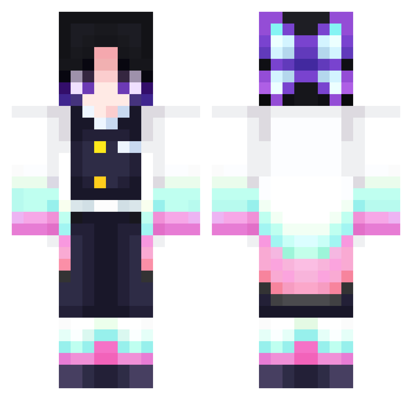 haerinpoter Minecraft skin, front and back view
