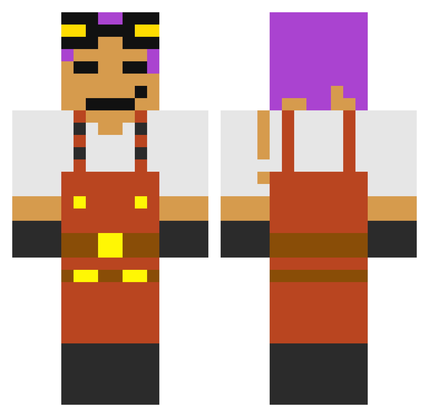 devoid37 Minecraft skin, front and back view