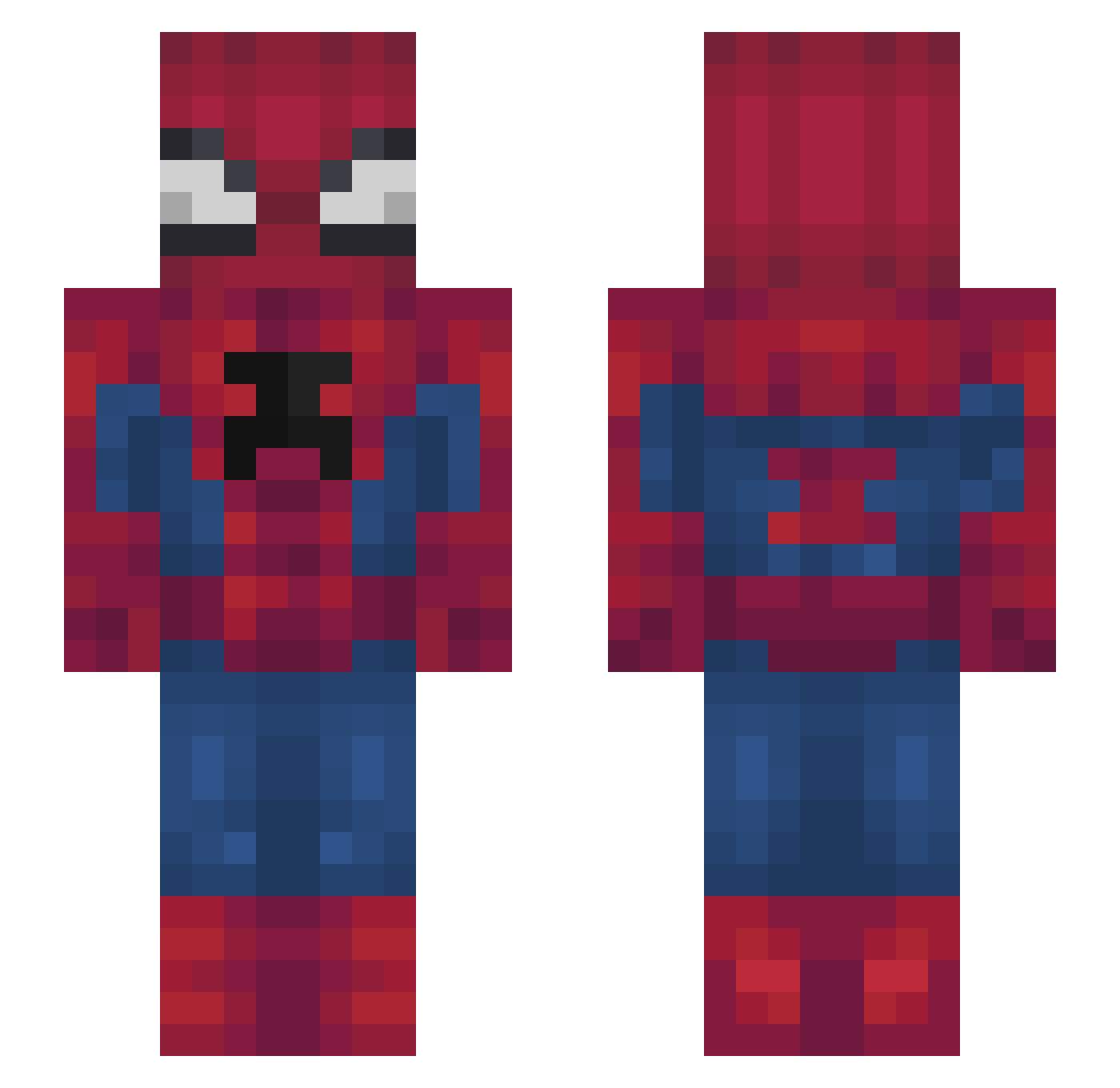 NinjaLolo123 Minecraft skin, front and back view