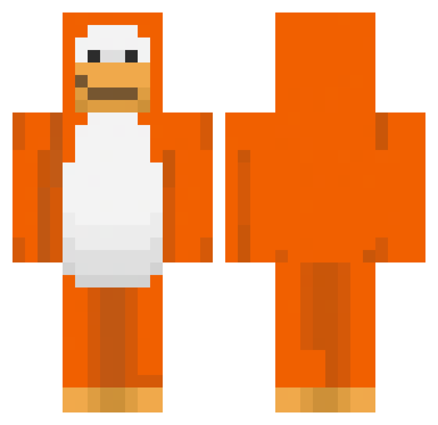 Bhag Minecraft skin, front and back view