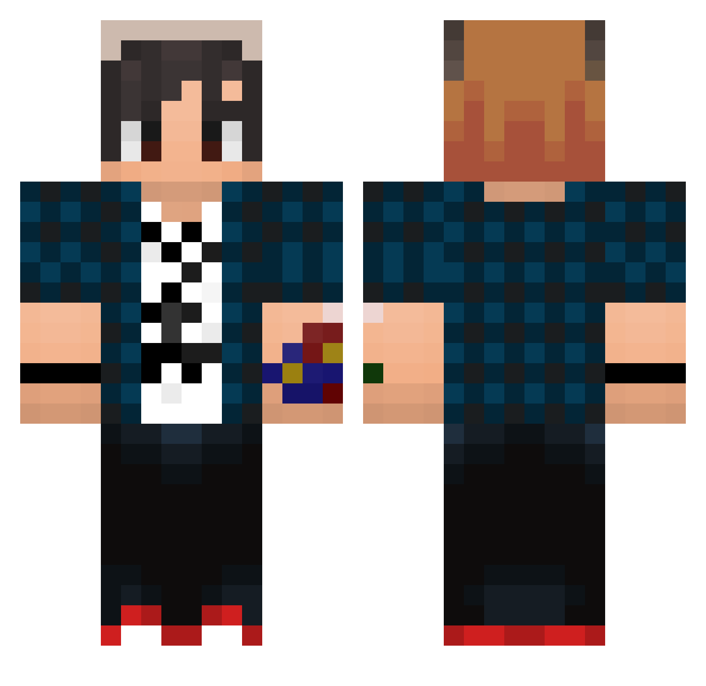 raposo_021 Minecraft skin, front and back view