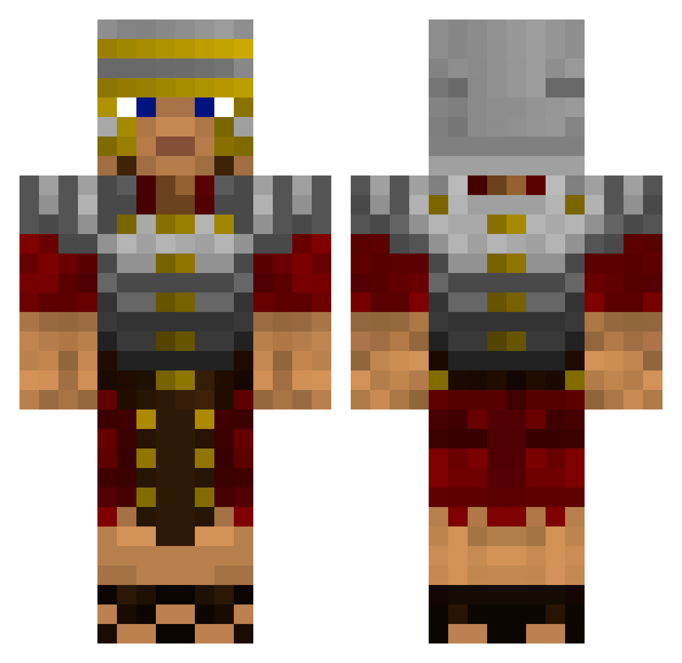 Katman7 Minecraft skin, front and back view