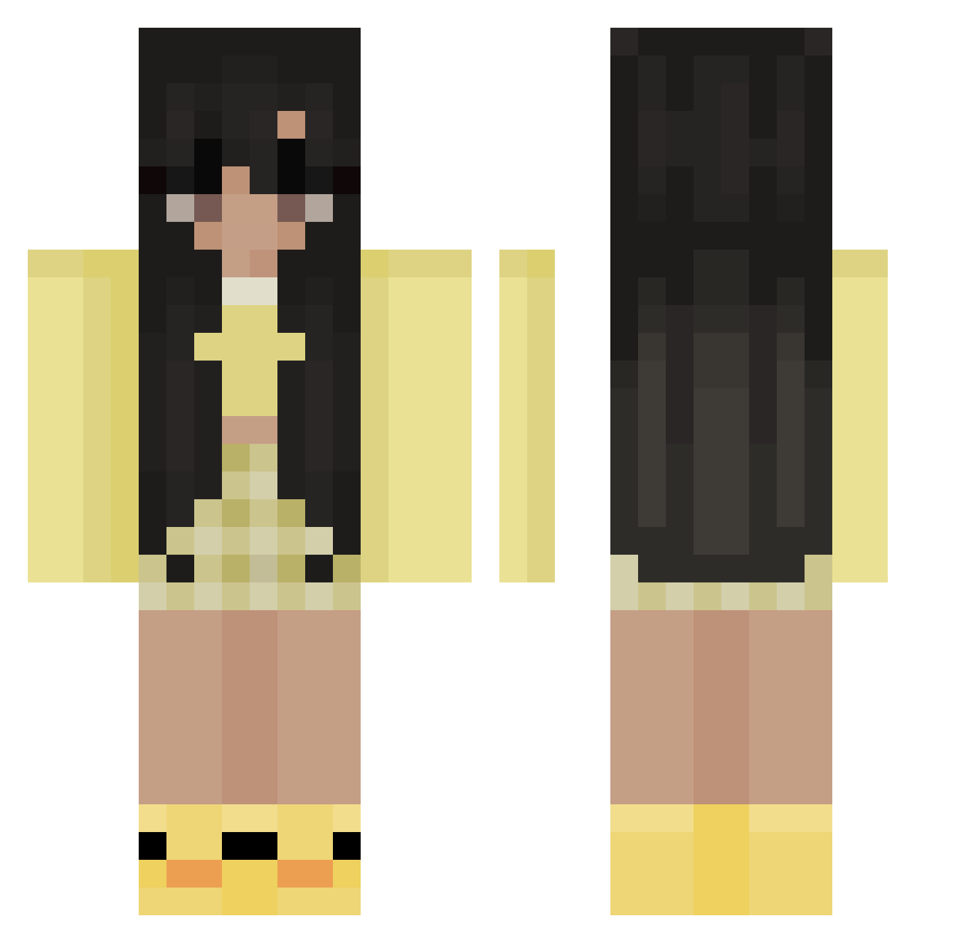 allielovesducks Minecraft skin, front and back view