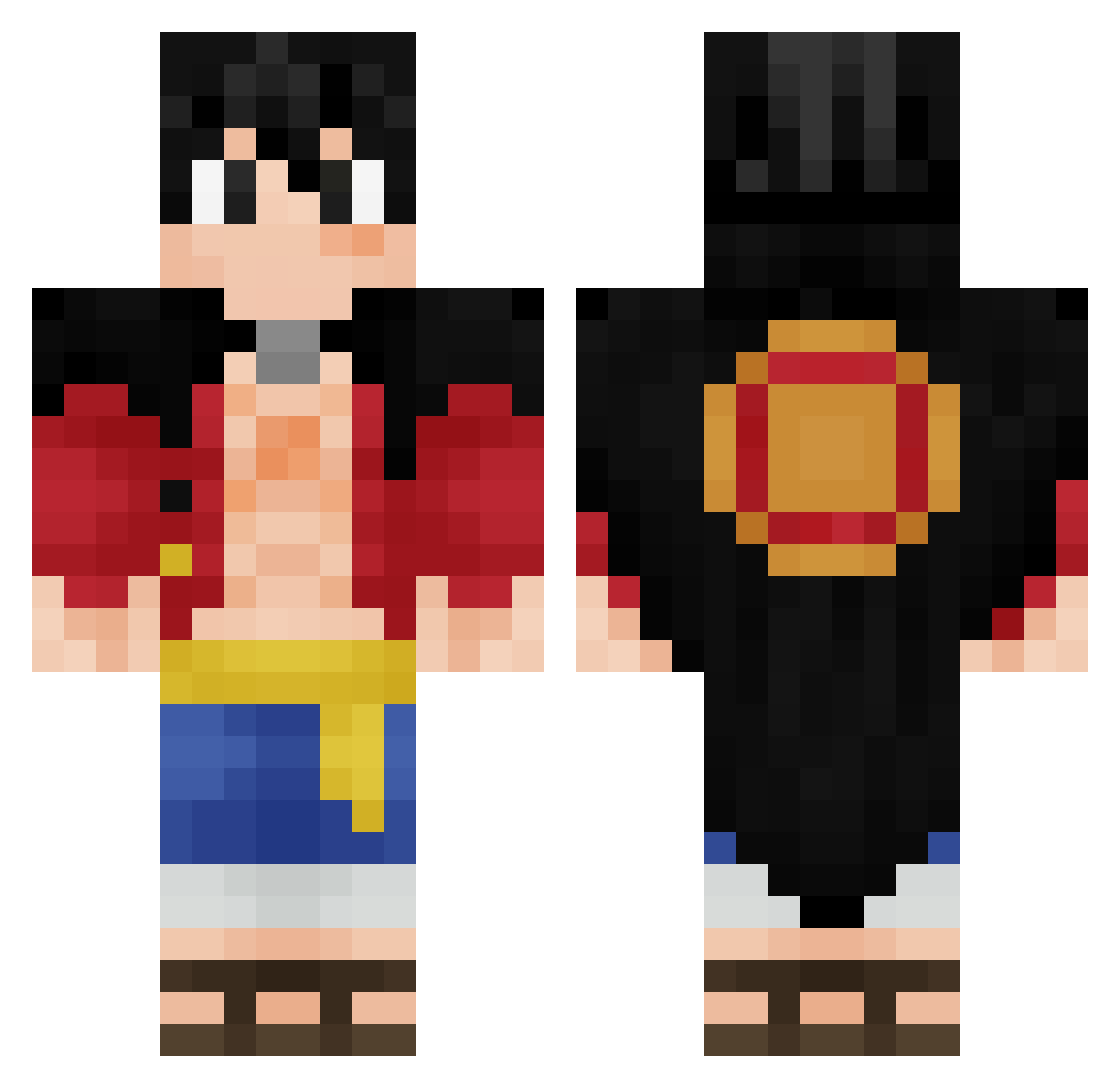 aimwrldd Minecraft skin, front and back view