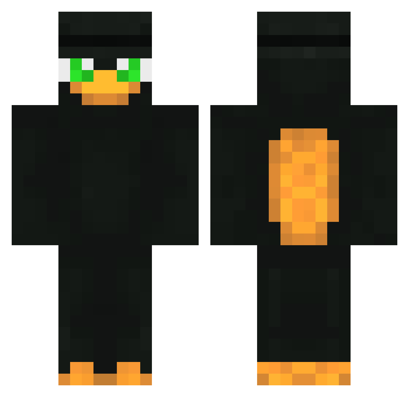 ynx187 Minecraft skin, front and back view