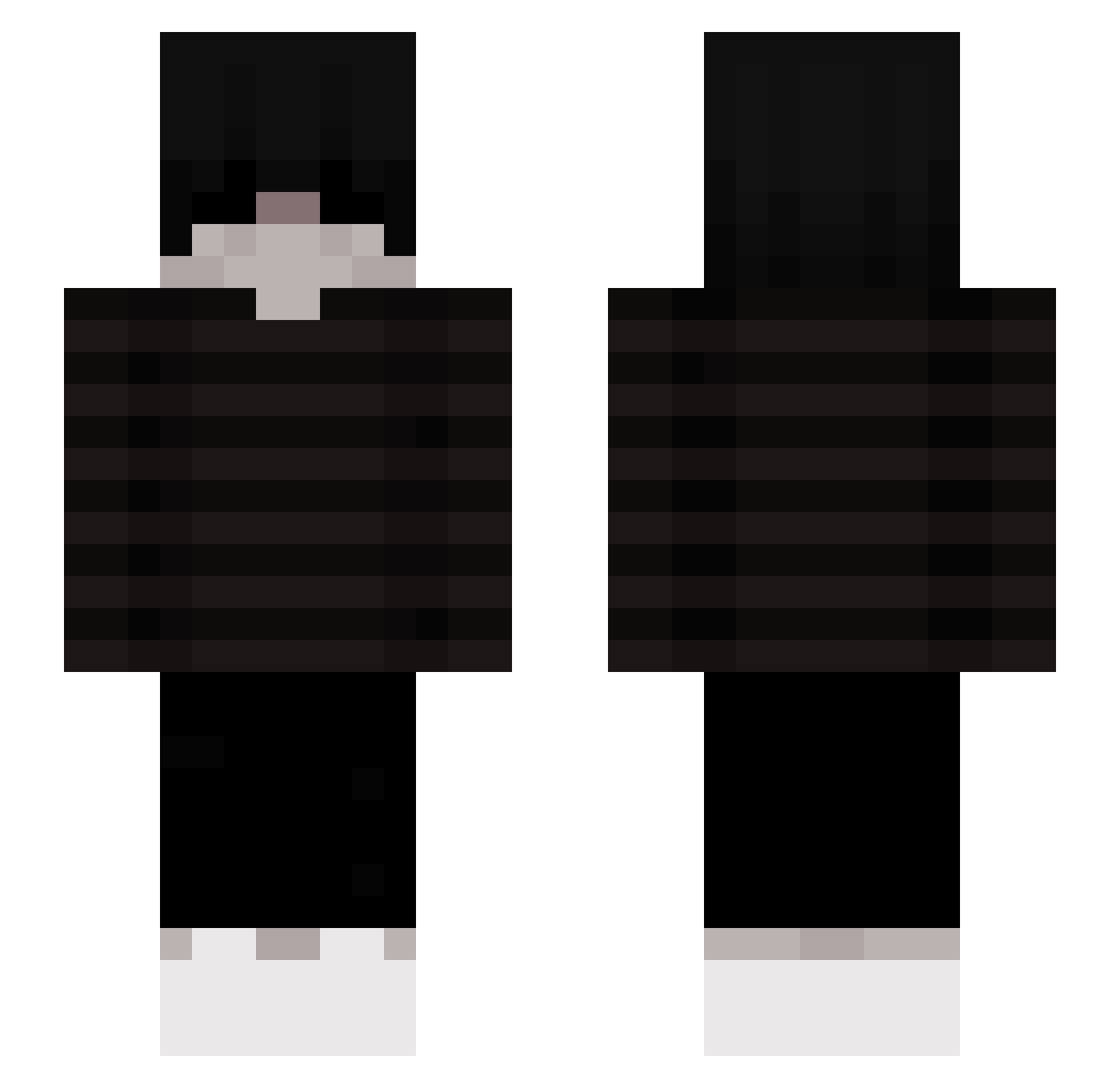 vanyaclown Minecraft skin, front and back view