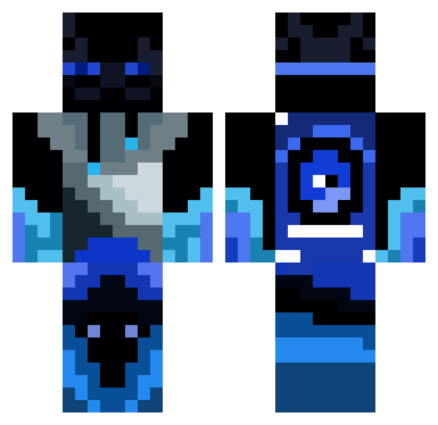 IamGabinco Minecraft skin, front and back view