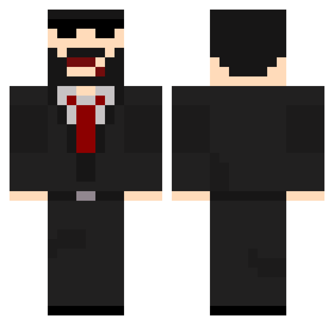 JRex110 Minecraft skin, front and back view
