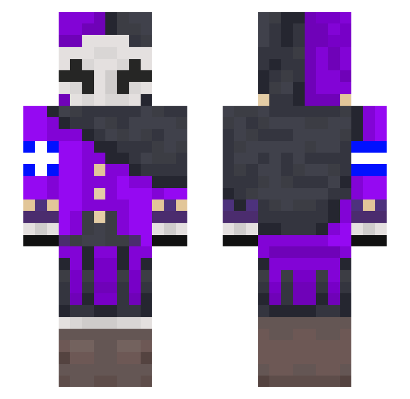TheRadianceMC Minecraft skin, front and back view