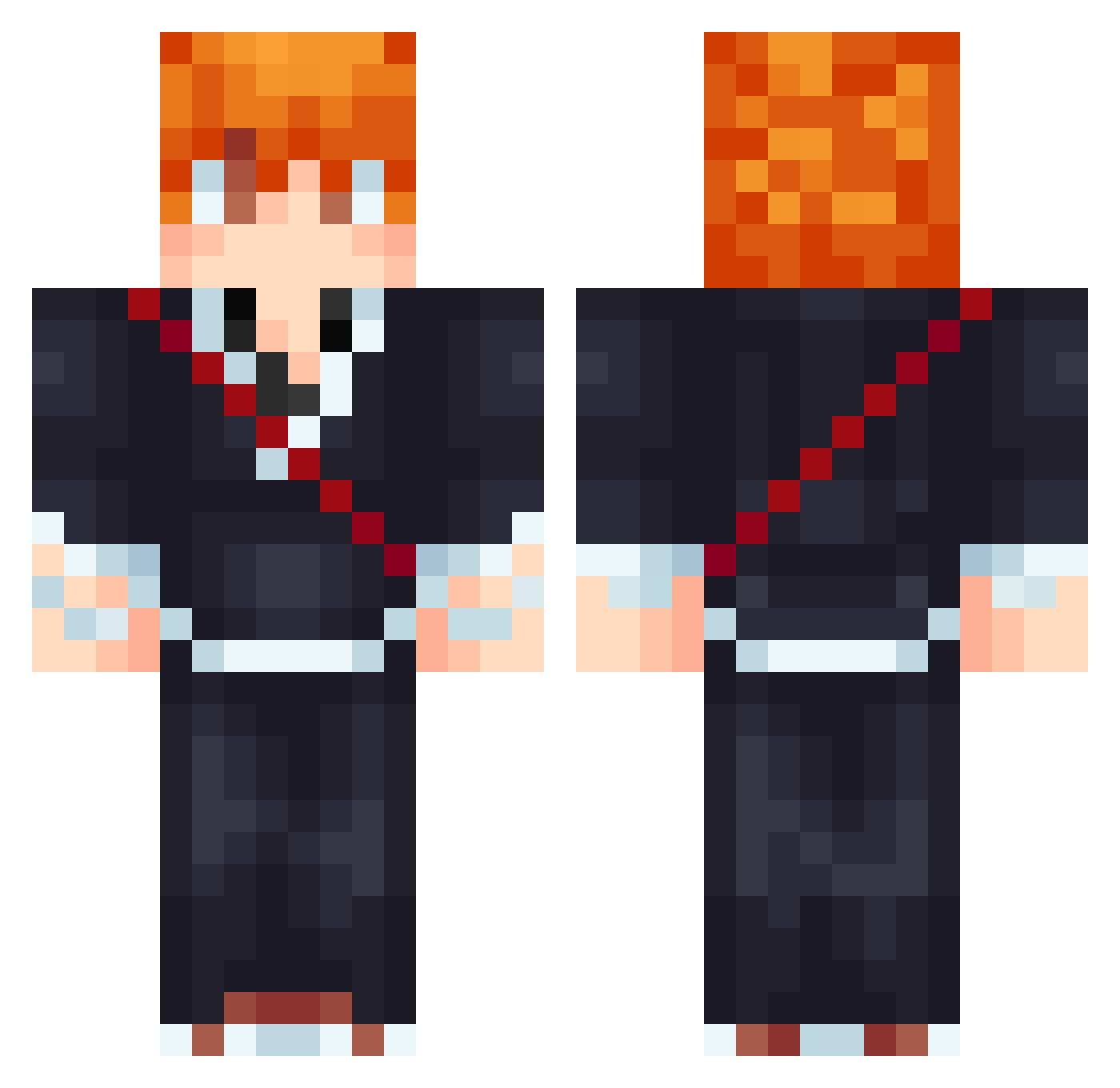 Curious_Gamer12 Minecraft skin, front and back view