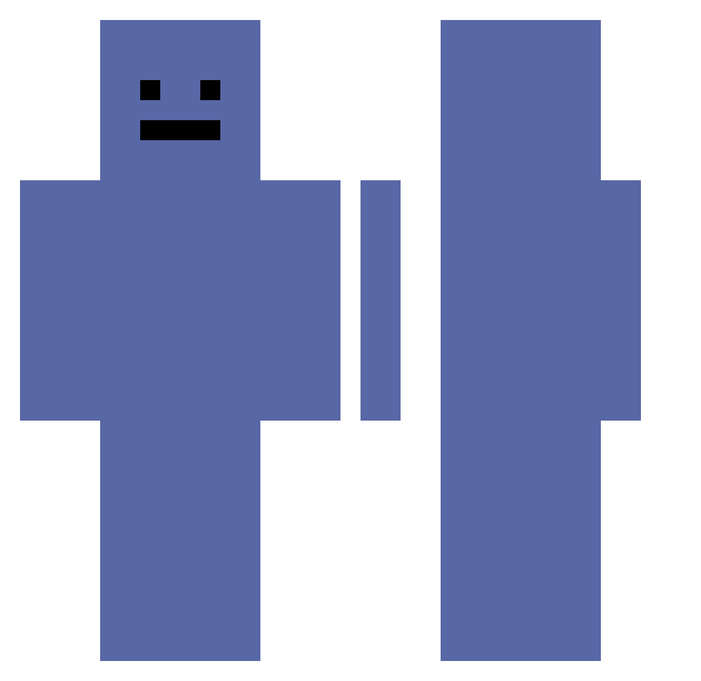 Poundret Minecraft skin, front and back view