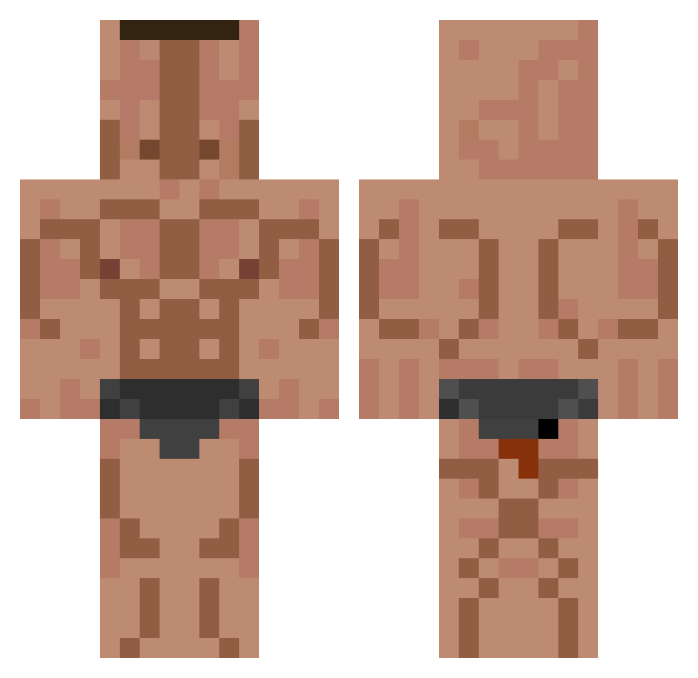 ChorizoGamer69 Minecraft skin, front and back view