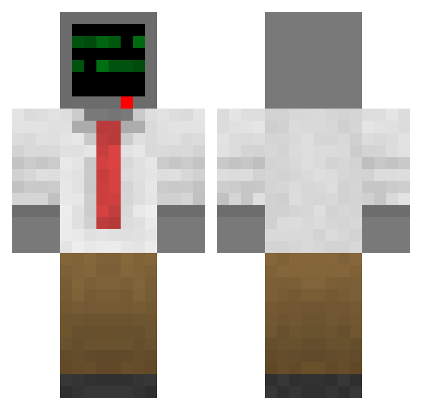 WizardWithNoMana Minecraft skin, front and back view