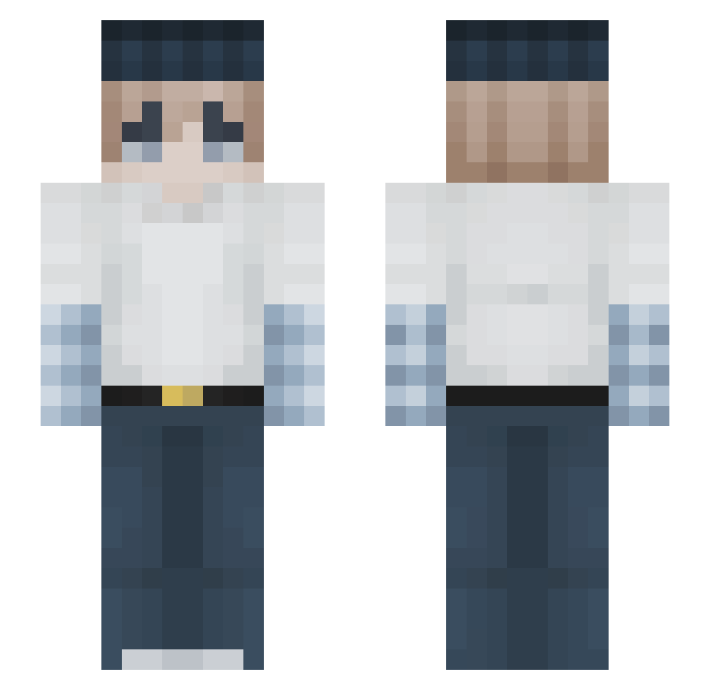 Jotaro_2224 Minecraft skin, front and back view