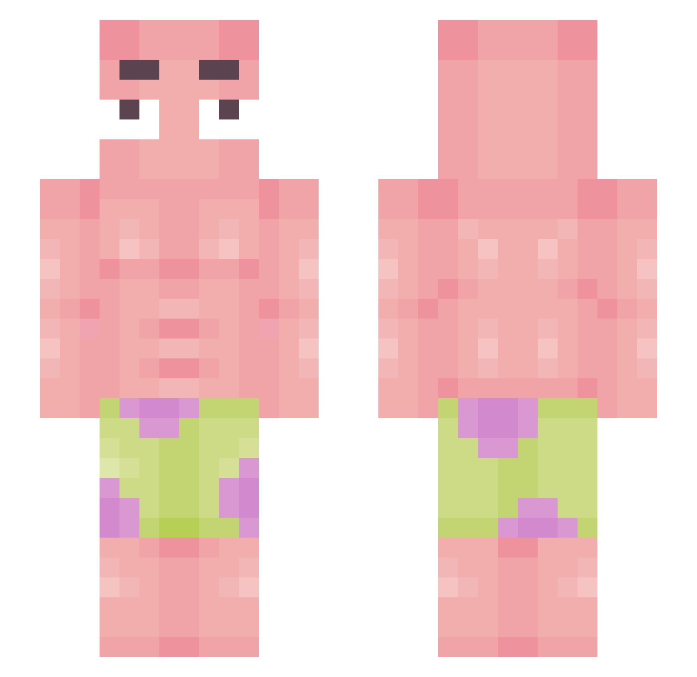 420mynamejeff Minecraft skin, front and back view