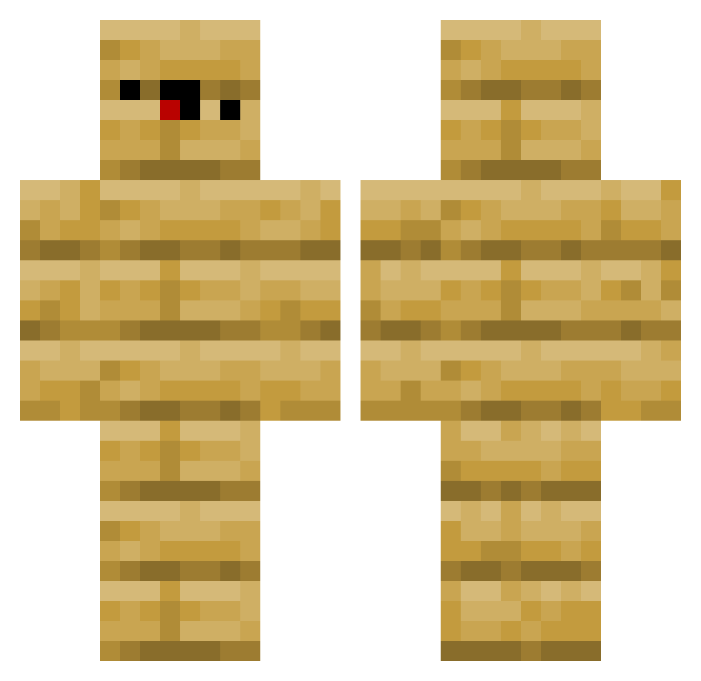 PopMaster204 Minecraft skin, front and back view
