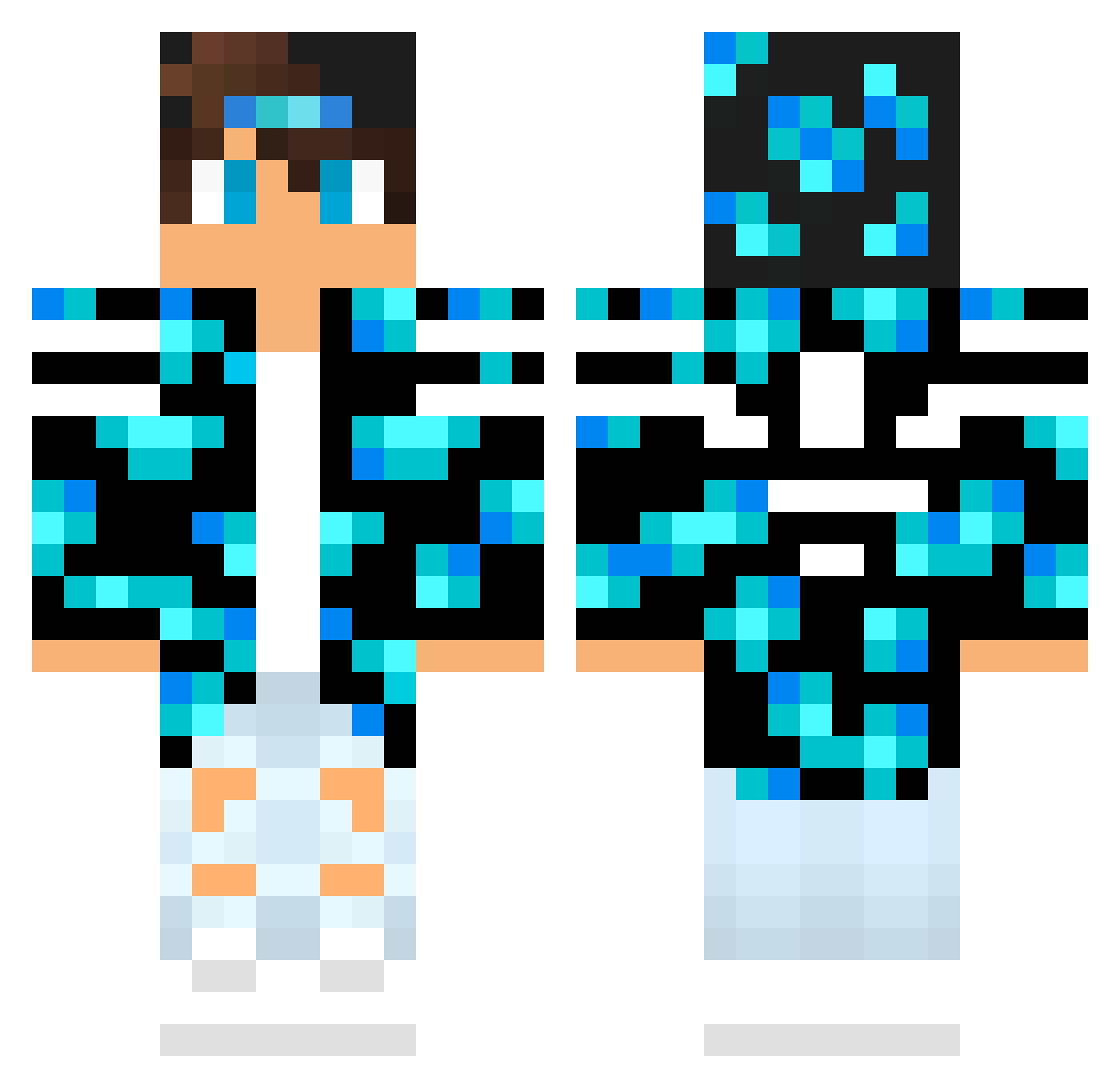 Tornizzz Minecraft skin, front and back view