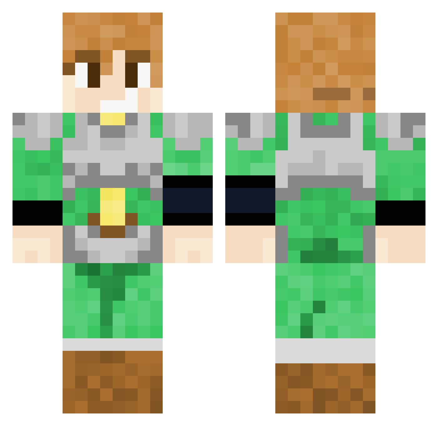santiuguz Minecraft skin, front and back view