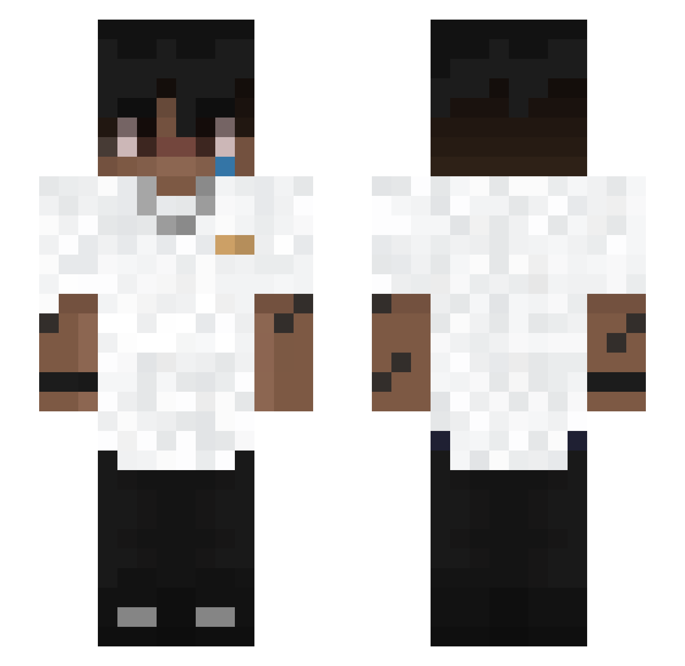 neckainthim Minecraft skin, front and back view