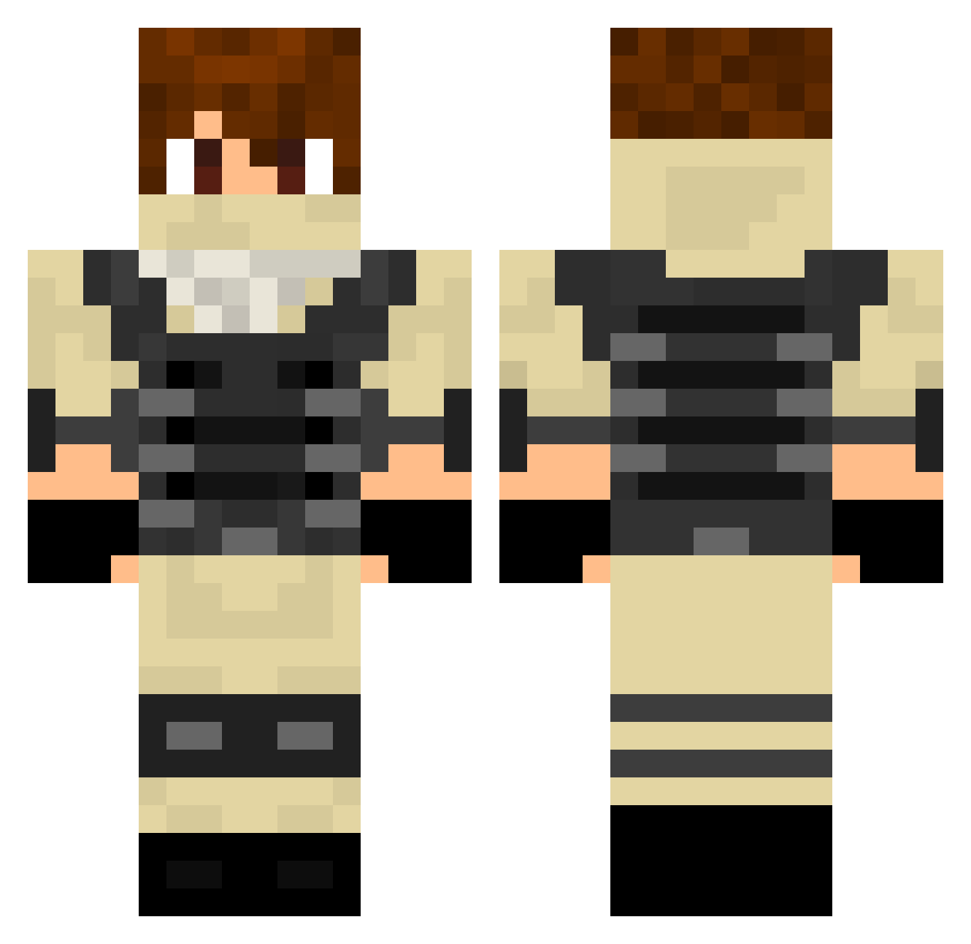 Titan_AR Minecraft skin, front and back view