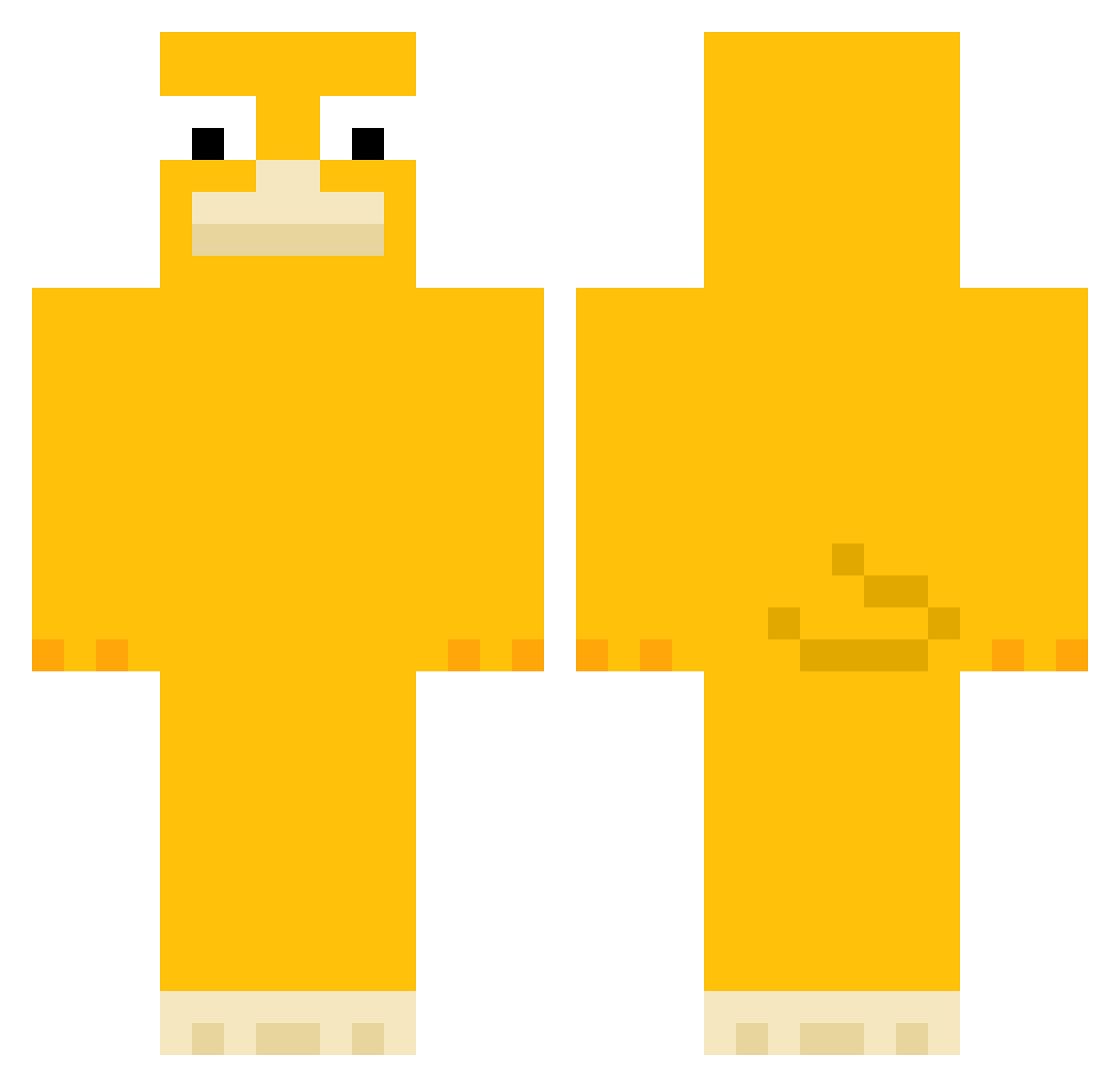 TheSeashellx Minecraft skin, front and back view