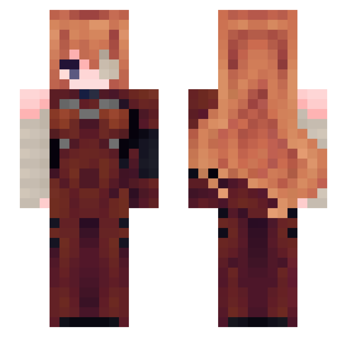 El3anr Minecraft skin, front and back view