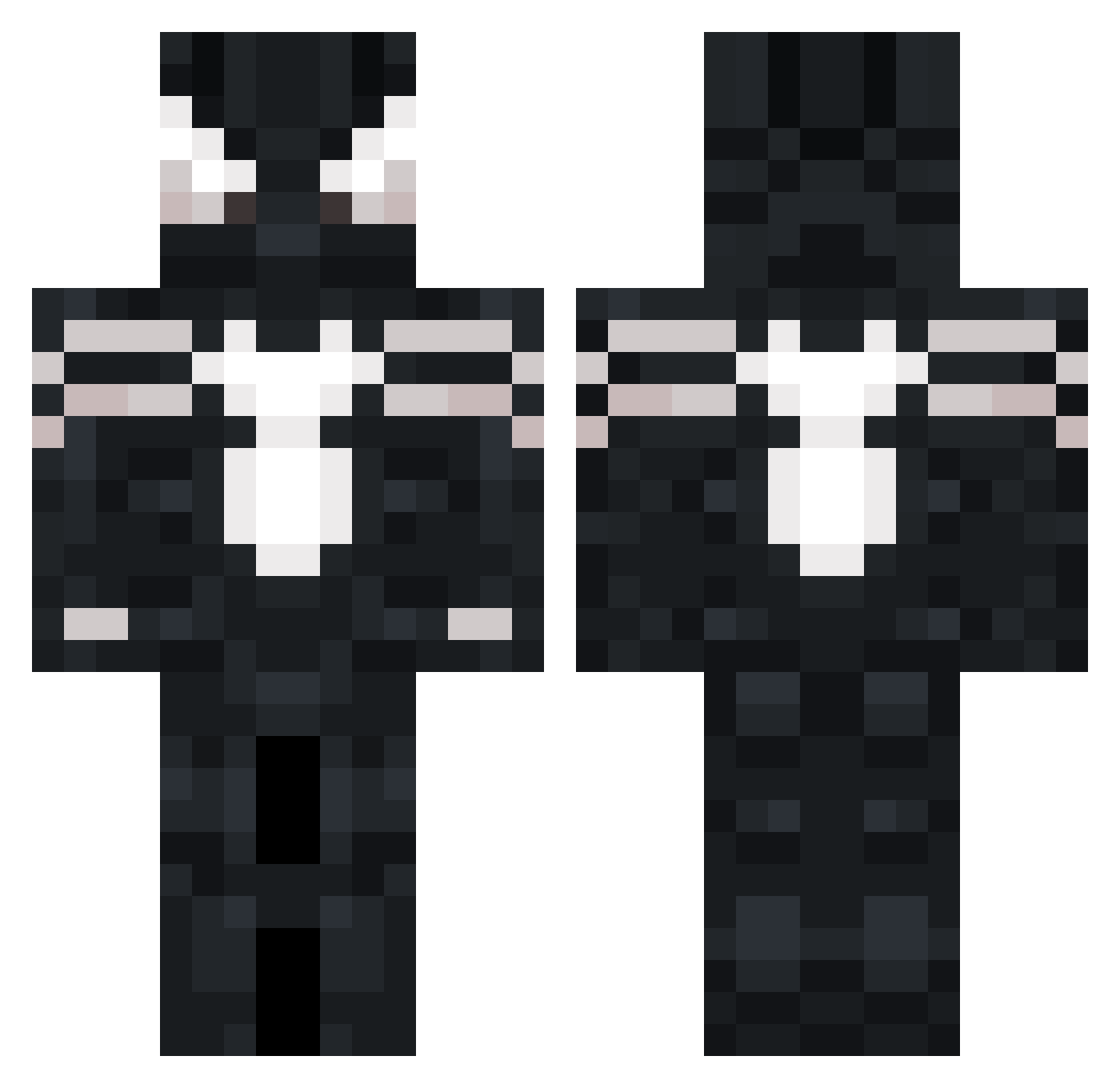 GoldenTenders Minecraft skin, front and back view