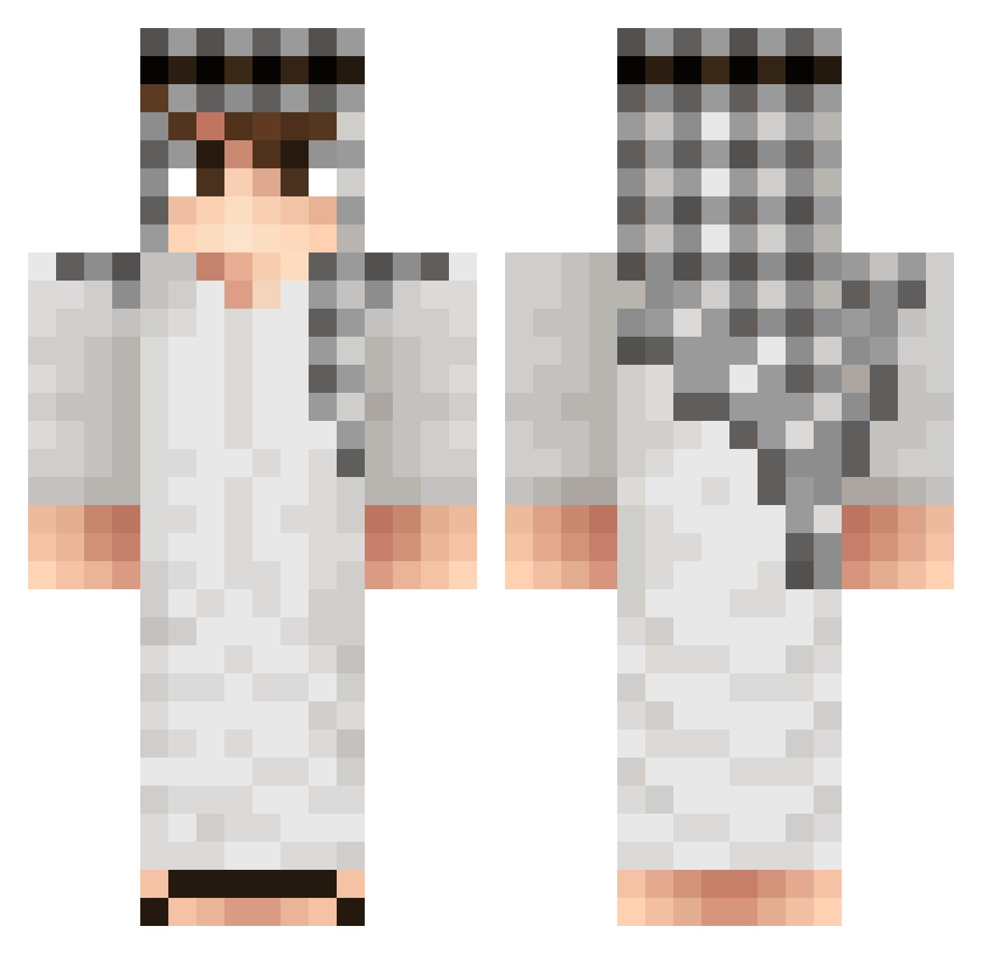 Syrre Minecraft skin, front and back view