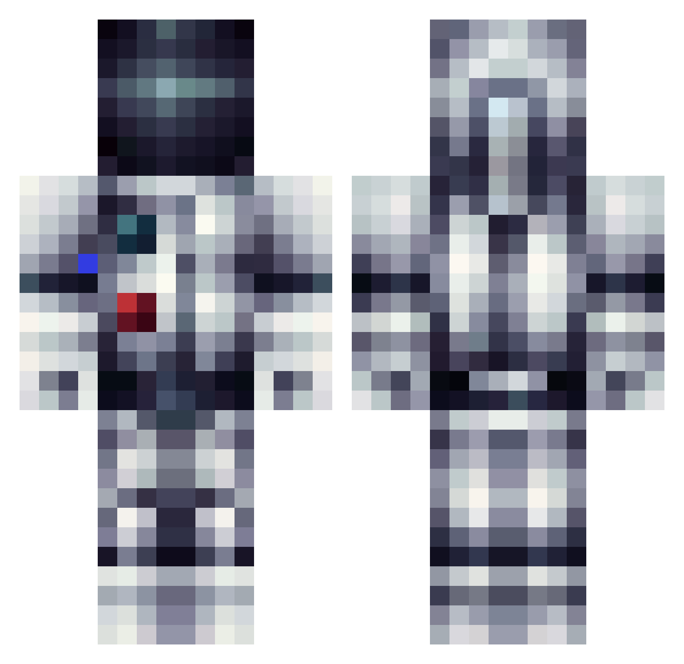 Bengikercius2010 Minecraft skin, front and back view