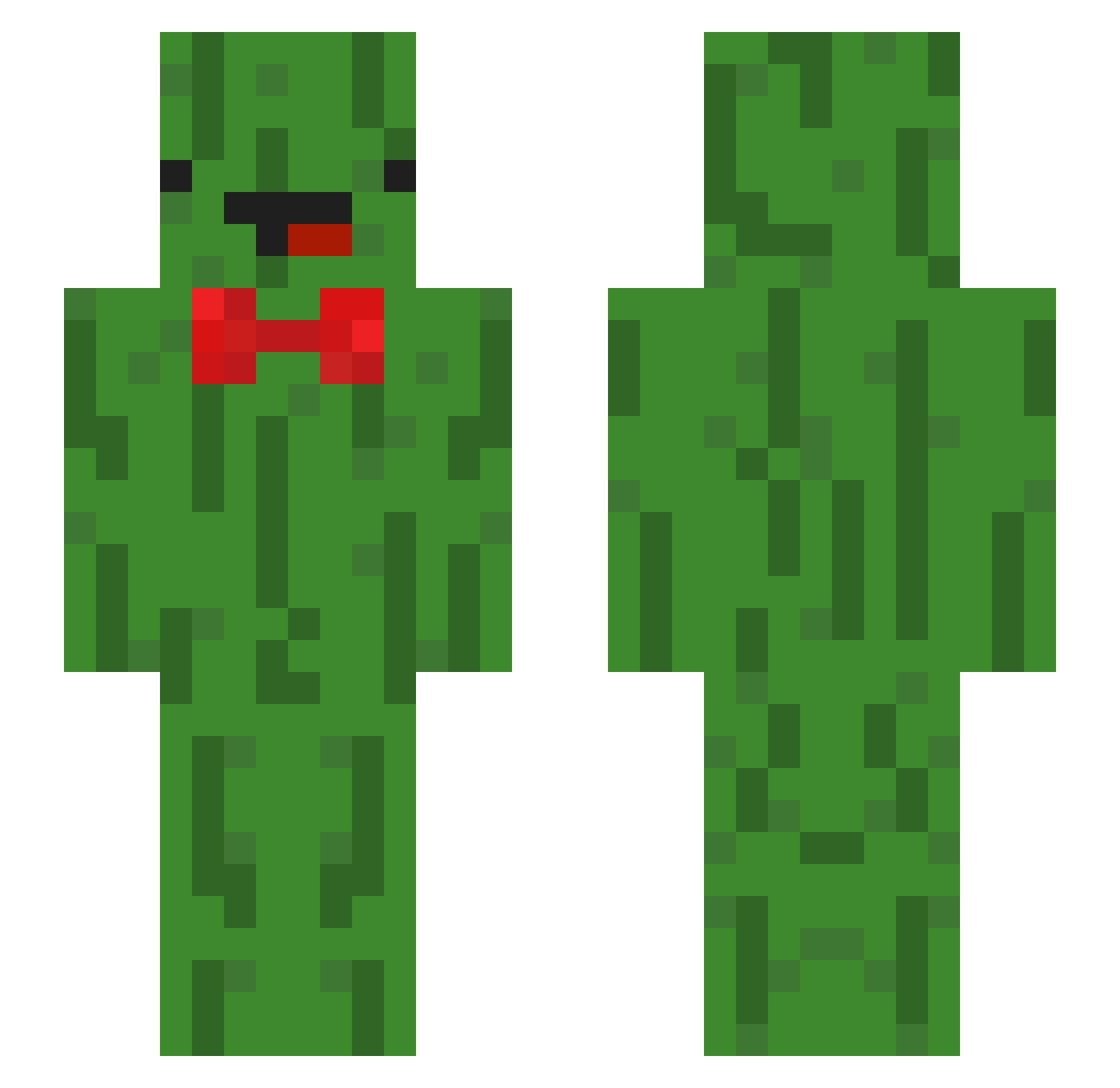 gumbooo Minecraft skin, front and back view
