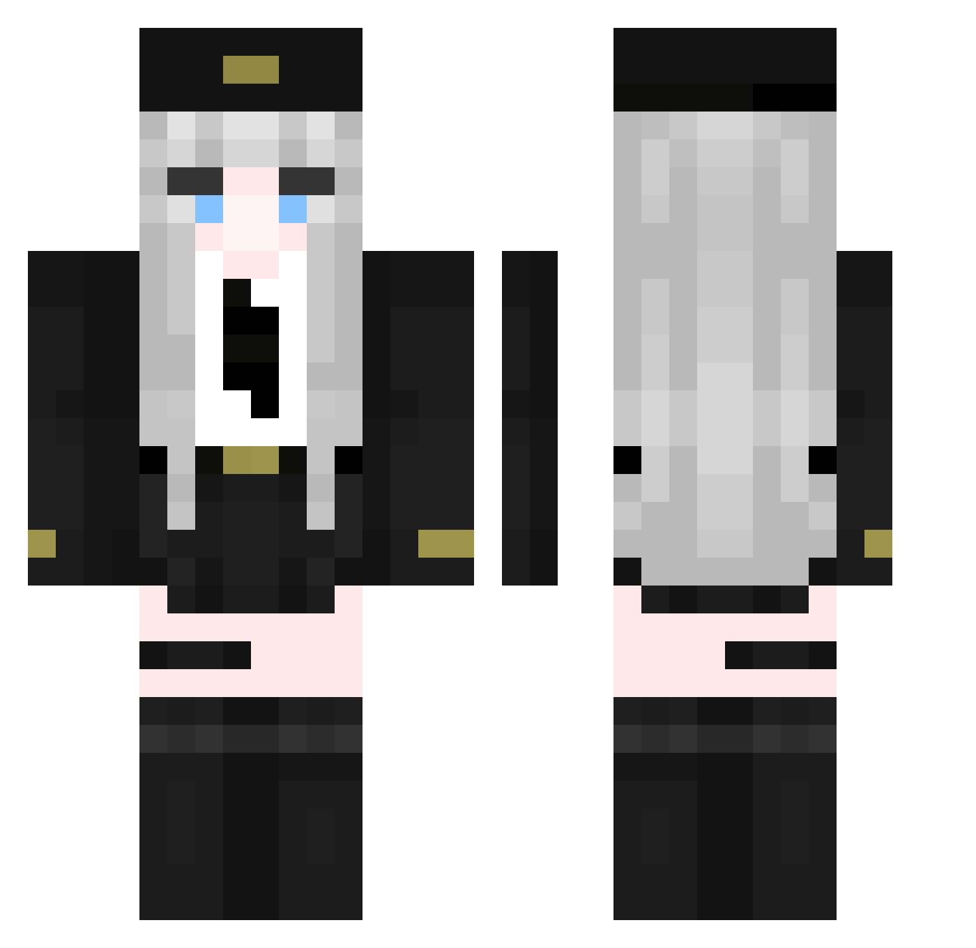 XiaoYT_ Minecraft skin, front and back view