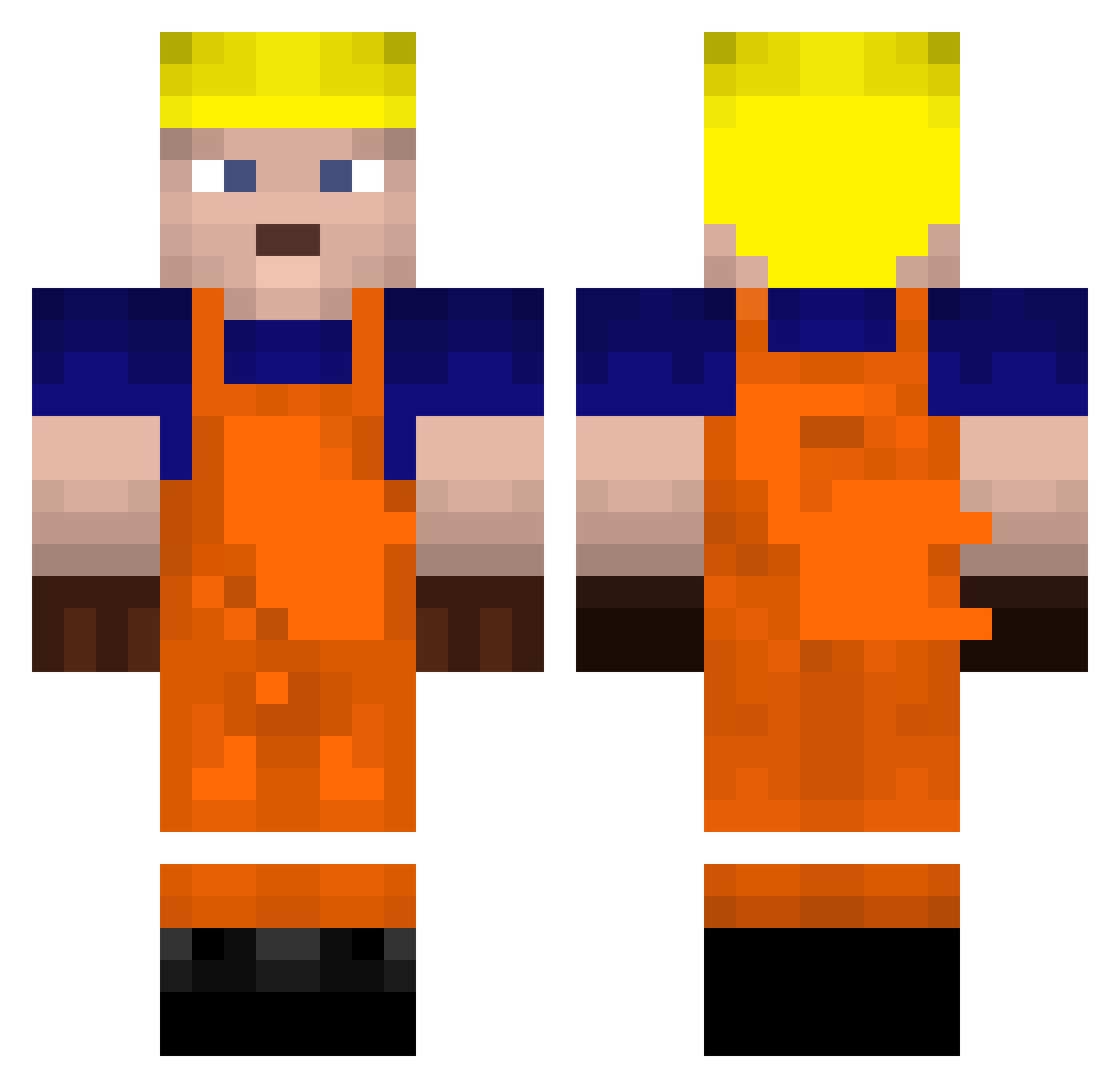 MustiBaba25 Minecraft skin, front and back view