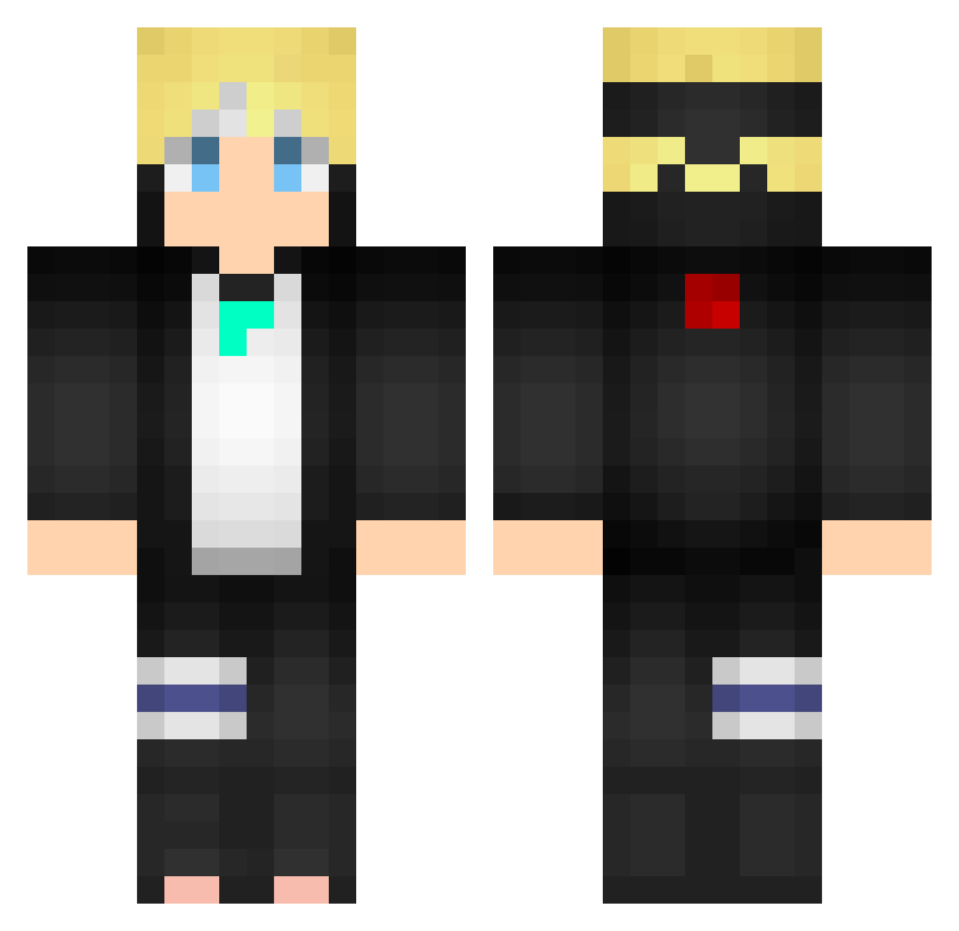 4Zaad Minecraft skin, front and back view