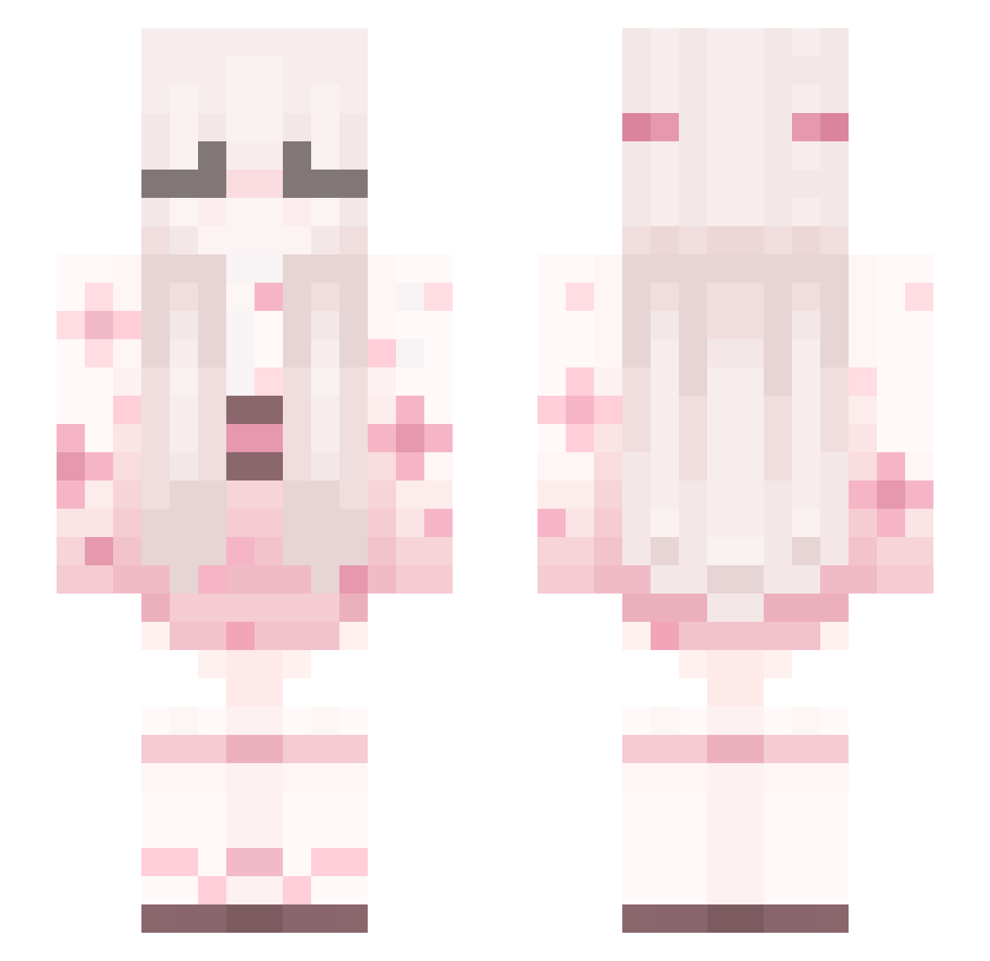 Itzz_misa Minecraft skin, front and back view