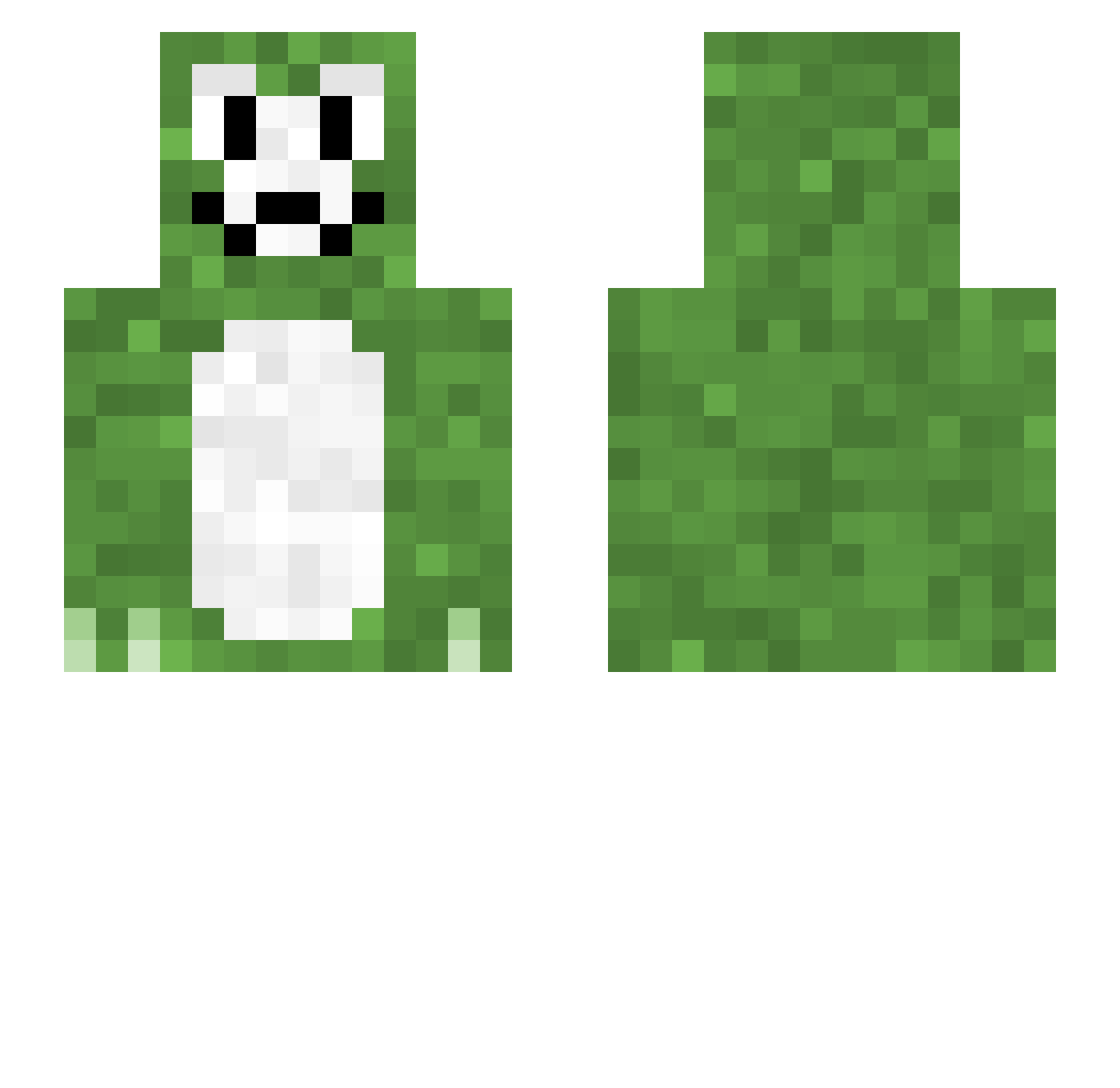 Kiska_645 Minecraft skin, front and back view