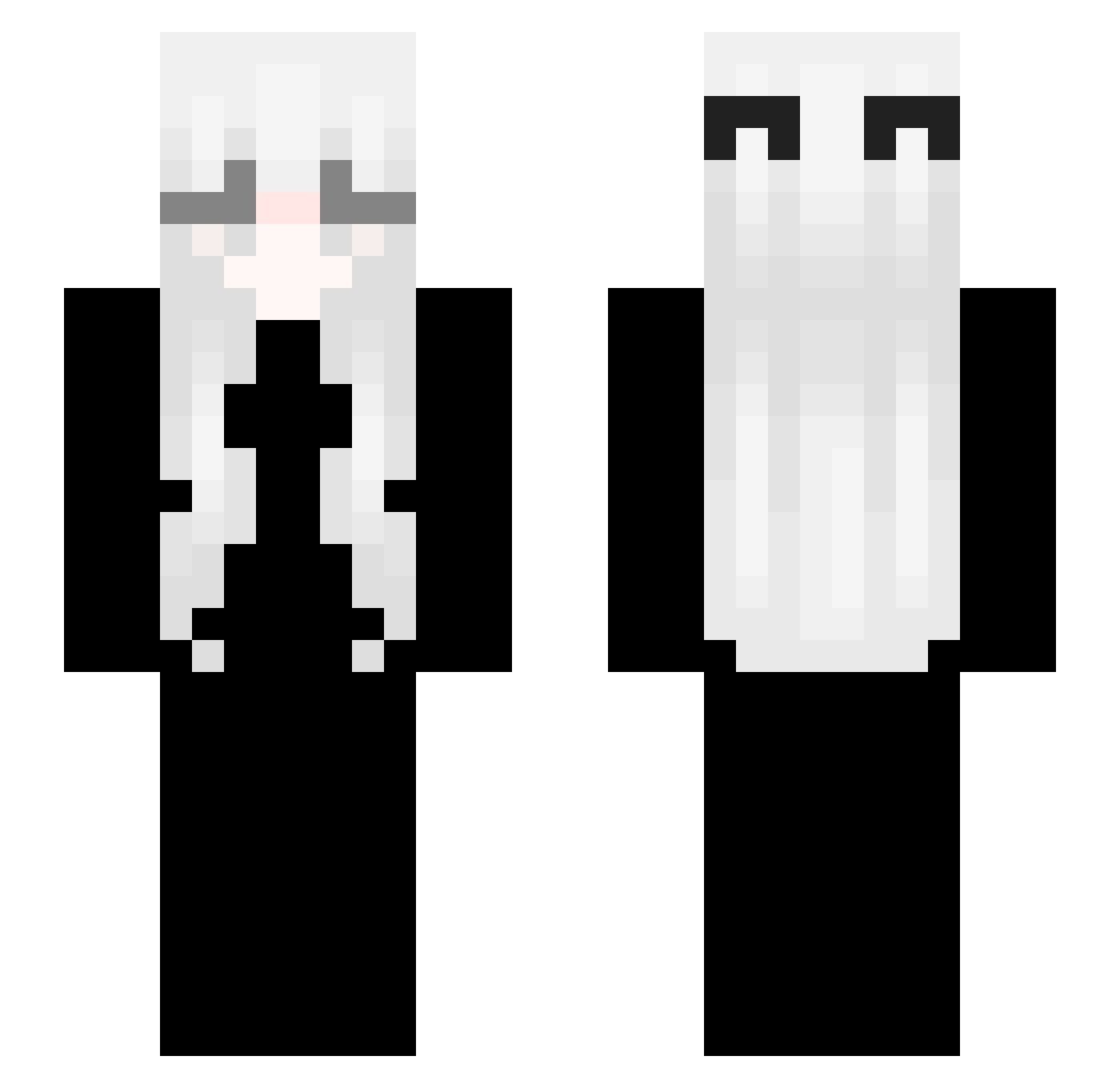 YPL Minecraft skin, front and back view