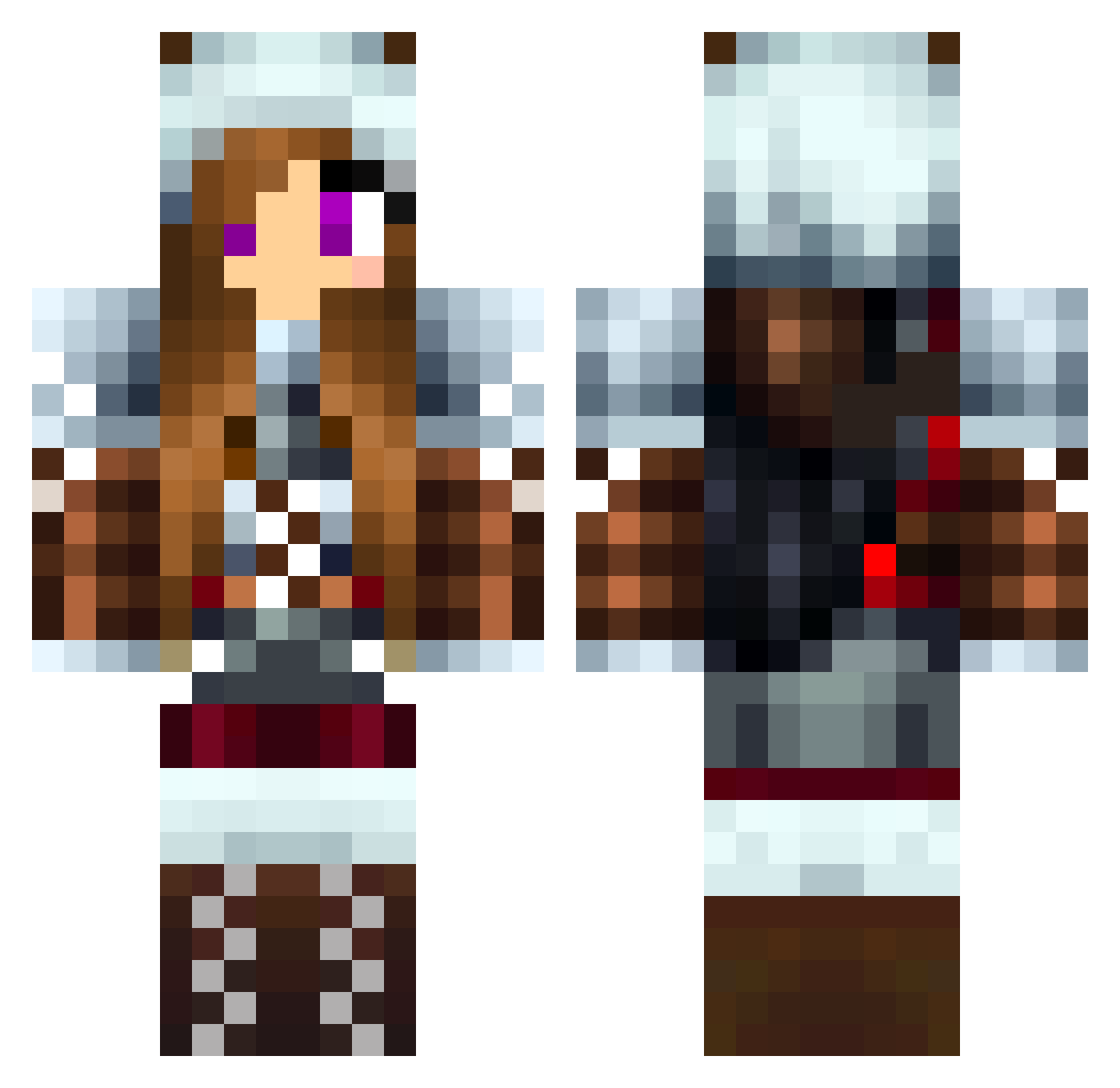 Doug Minecraft skin, front and back view