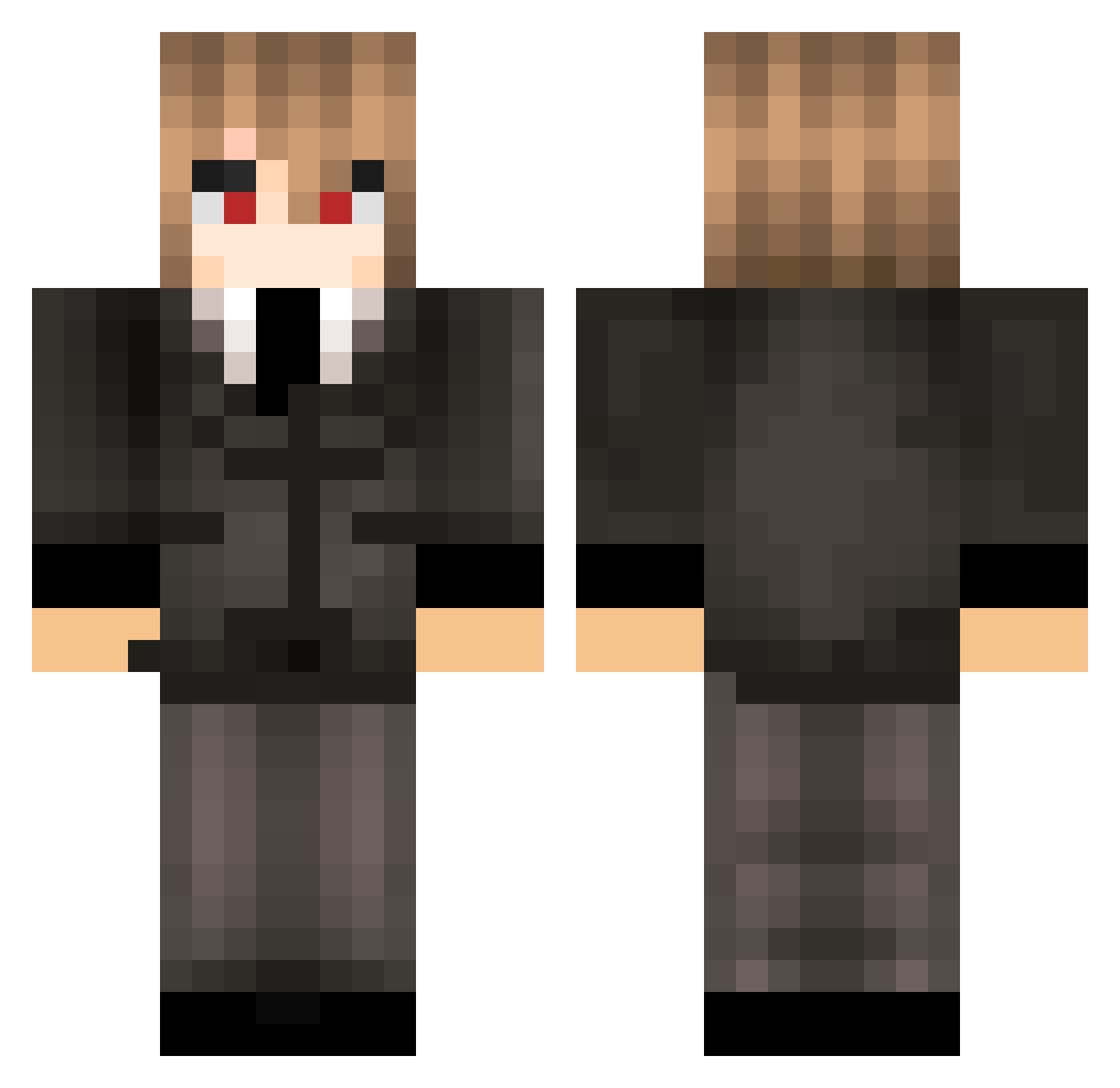 rbknop Minecraft skin, front and back view