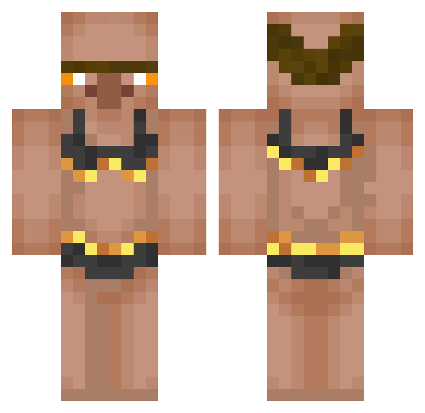 ThisIsWhy Minecraft skin, front and back view