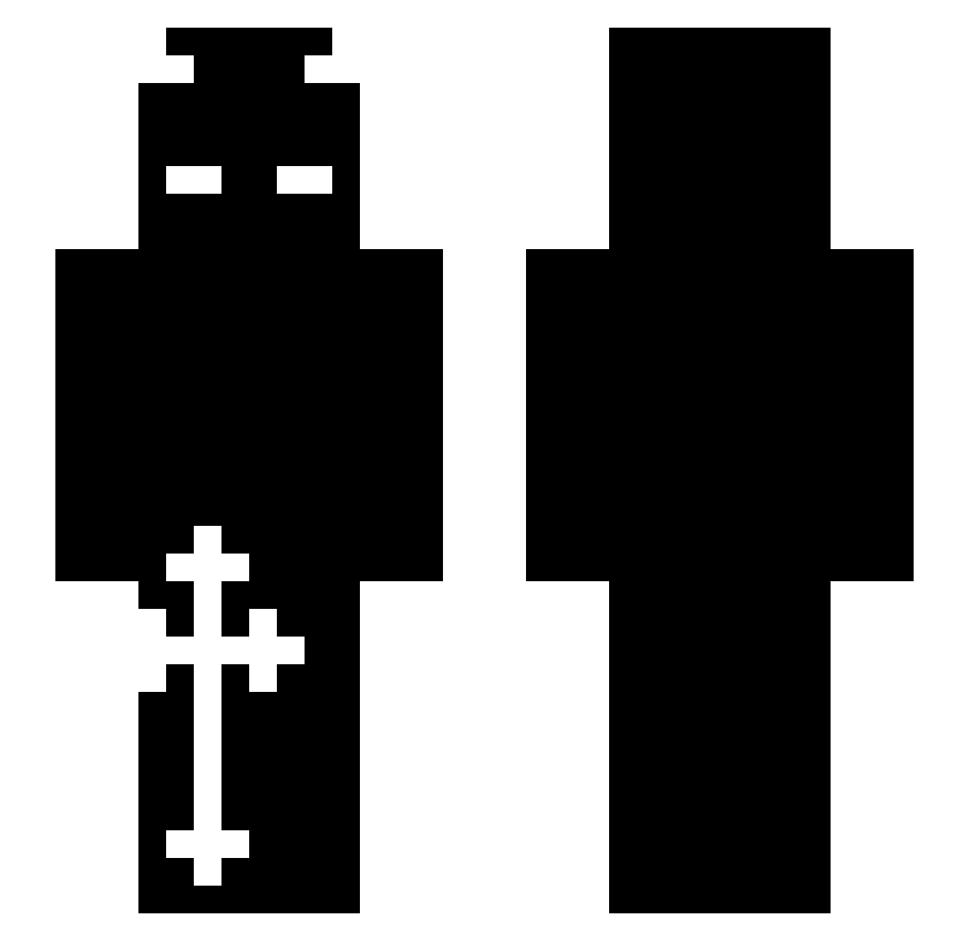 vaxqoo Minecraft skin, front and back view