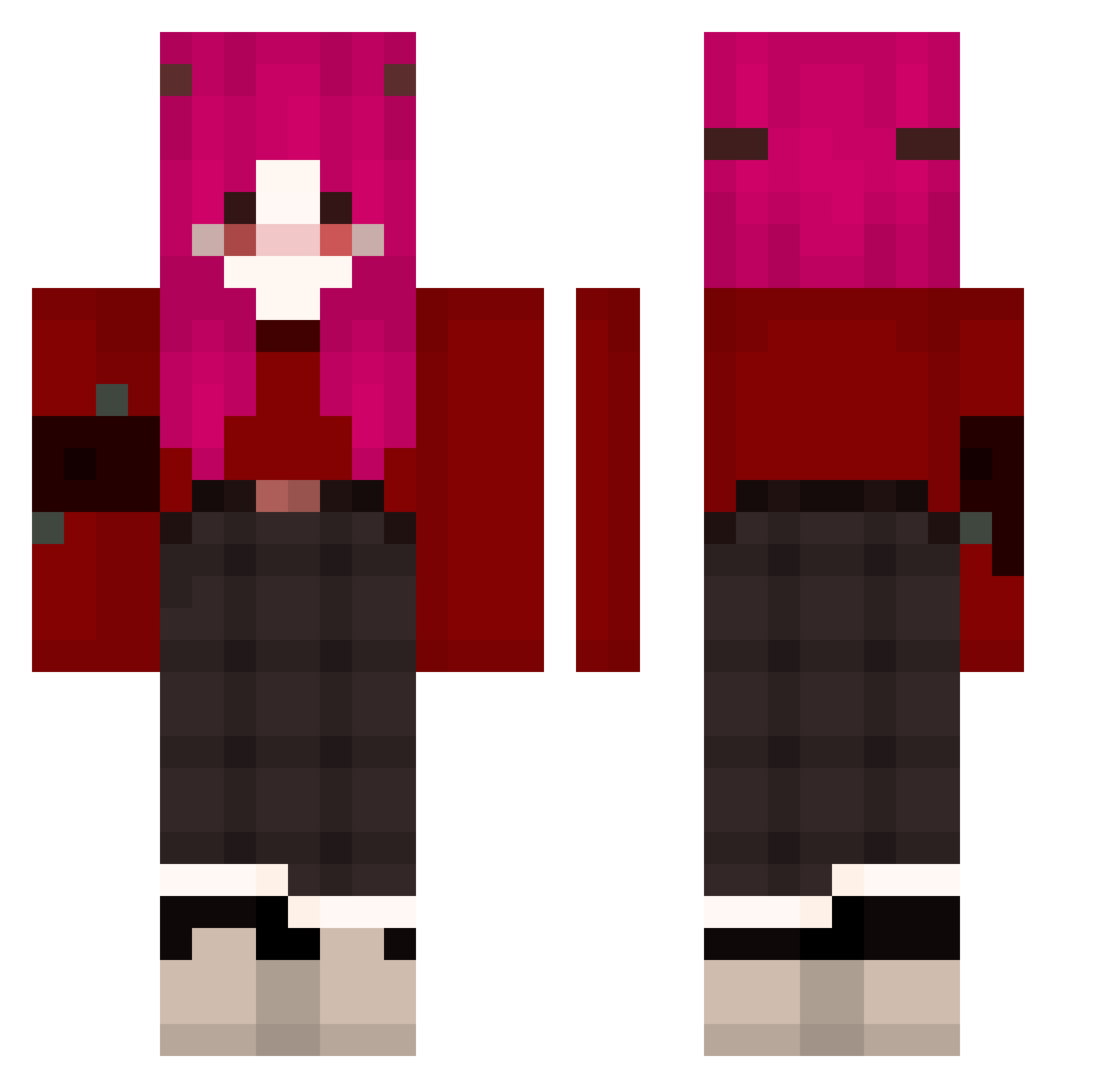 PomidorkaTo_ Minecraft skin, front and back view