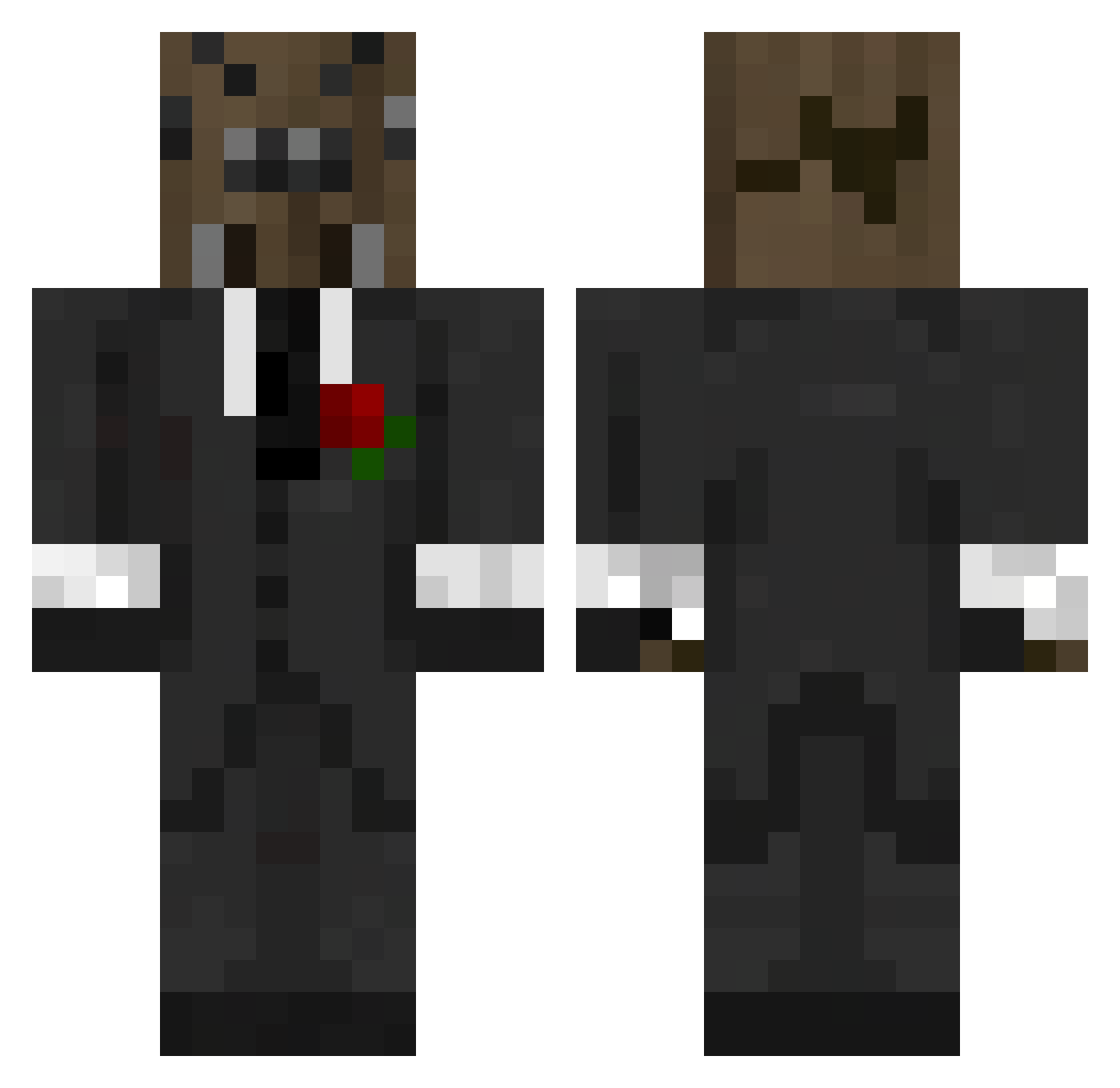 Z4ink Minecraft skin, front and back view